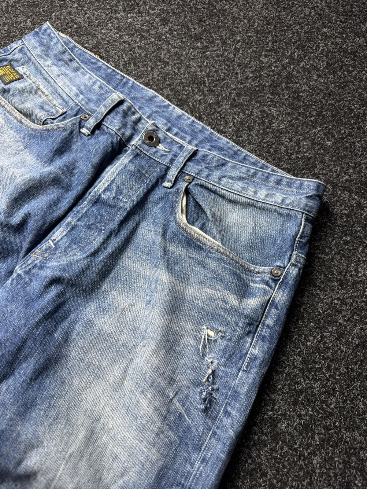 G-Star 00s Y2K G-Star RAW GS01 Distressed Destroyed Wide Jeans Size US 32 / EU 48 - 7 Thumbnail