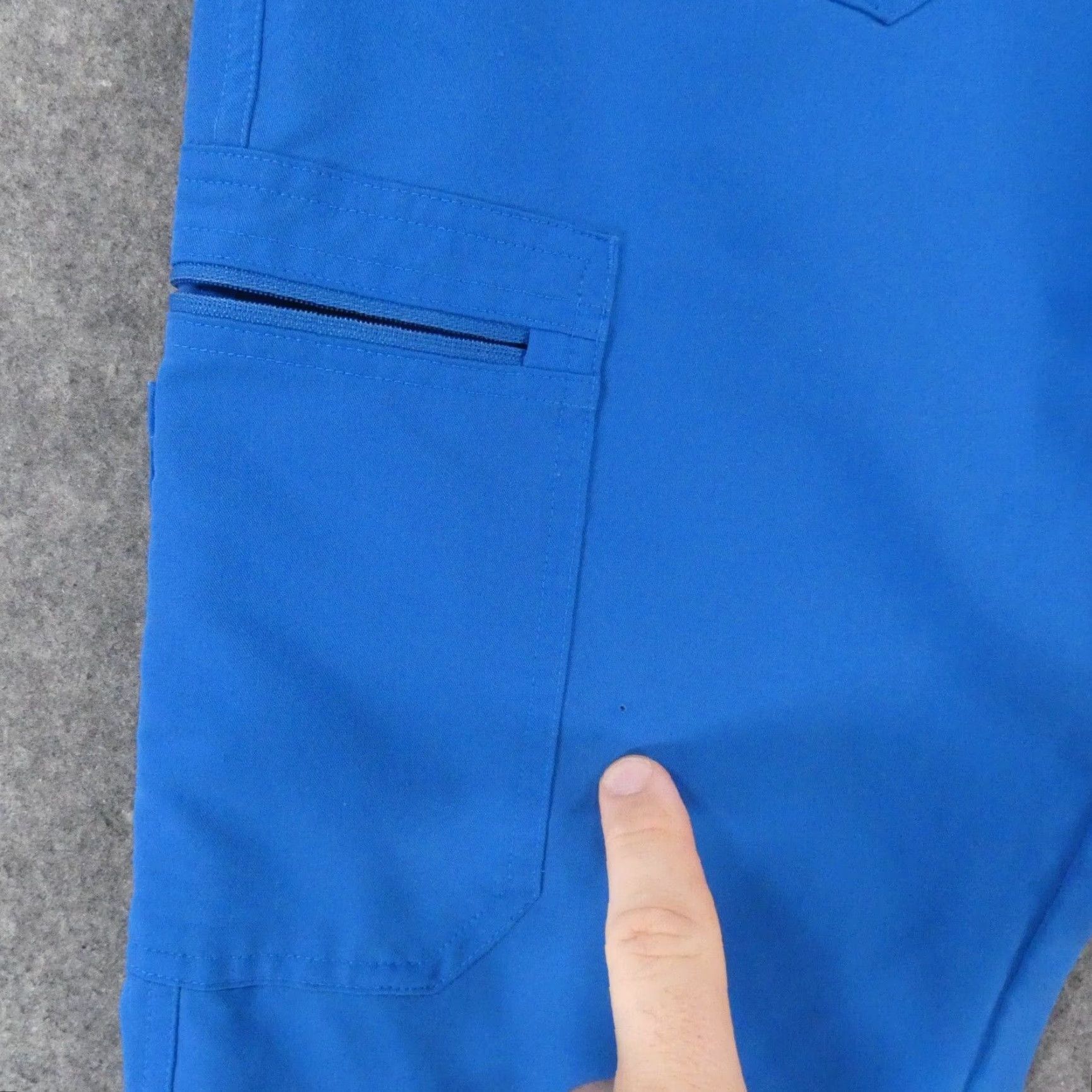 Vintage FIGS Scrub Pants Mens Large Blue Drawstring Medical Solid Polyester Blend Size US 33 - 6 Thumbnail