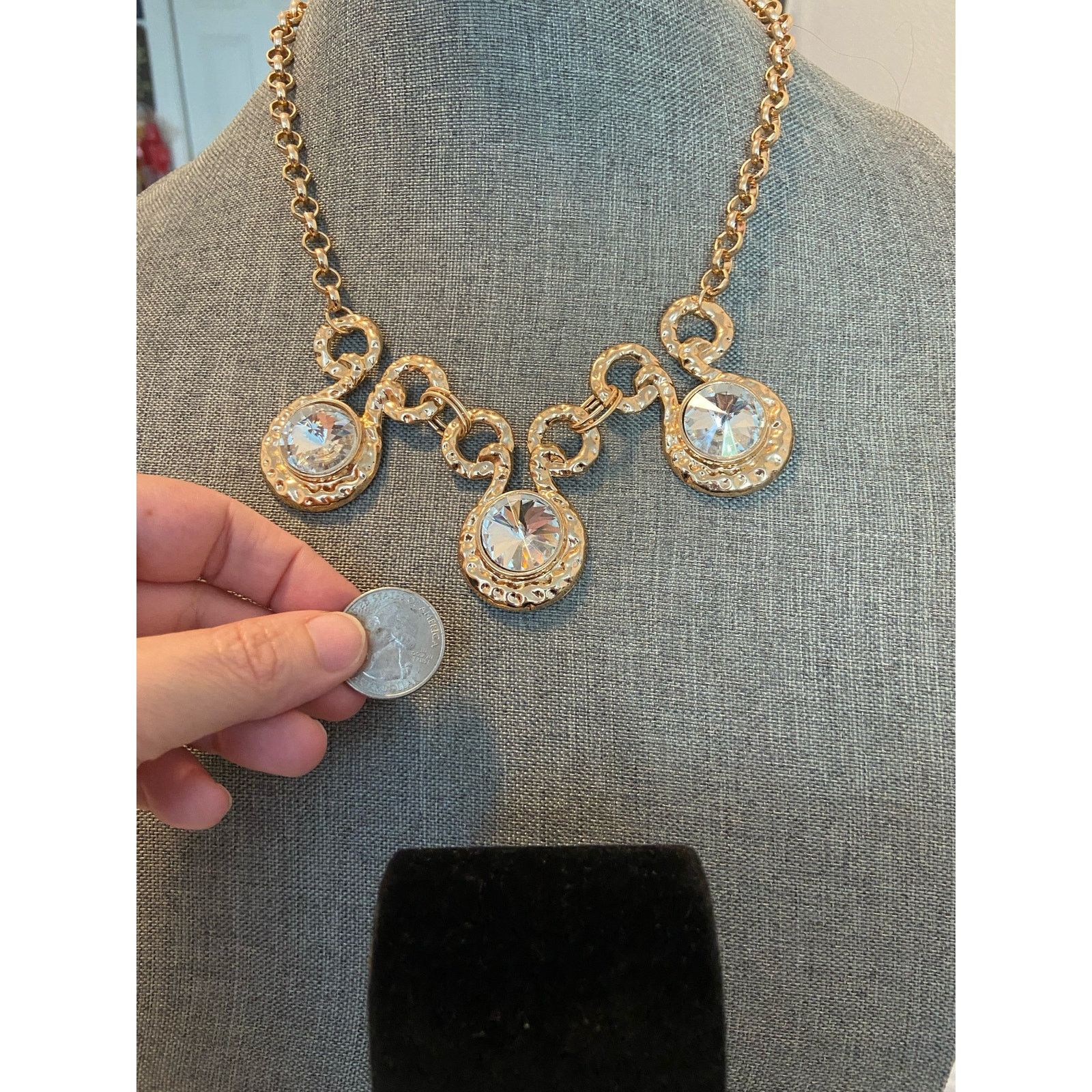 Other necklace and earring set gold tone Size ONE SIZE - 2 Thumbnail