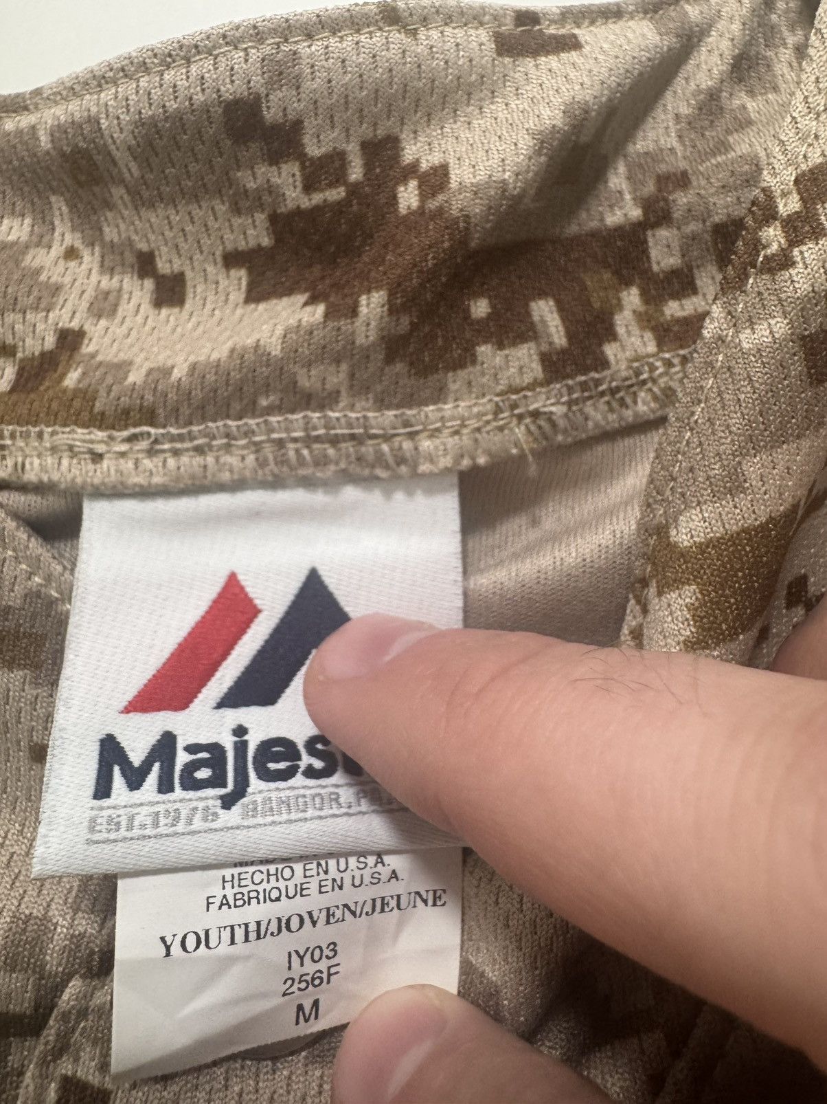 Majestic Majestic Desert Camo Baseball Jersey ⚾🌵 Size US XXS / EU 40 - 3 Thumbnail
