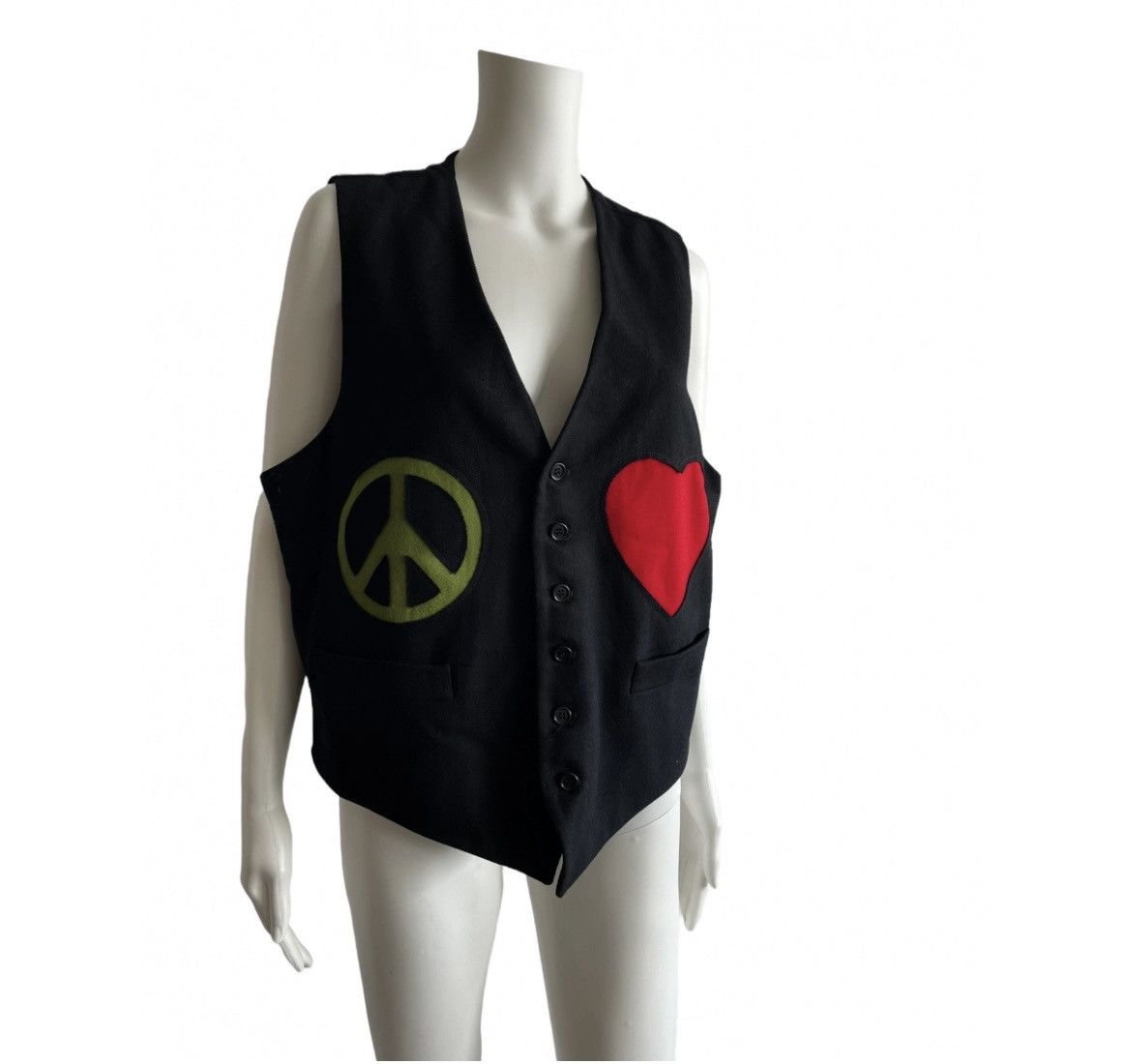 Moschino × Vintage Moschino Cheap and Chic Vest Question Mark Peace Size US L / EU 52-54 / 3 - 2 Thumbnail