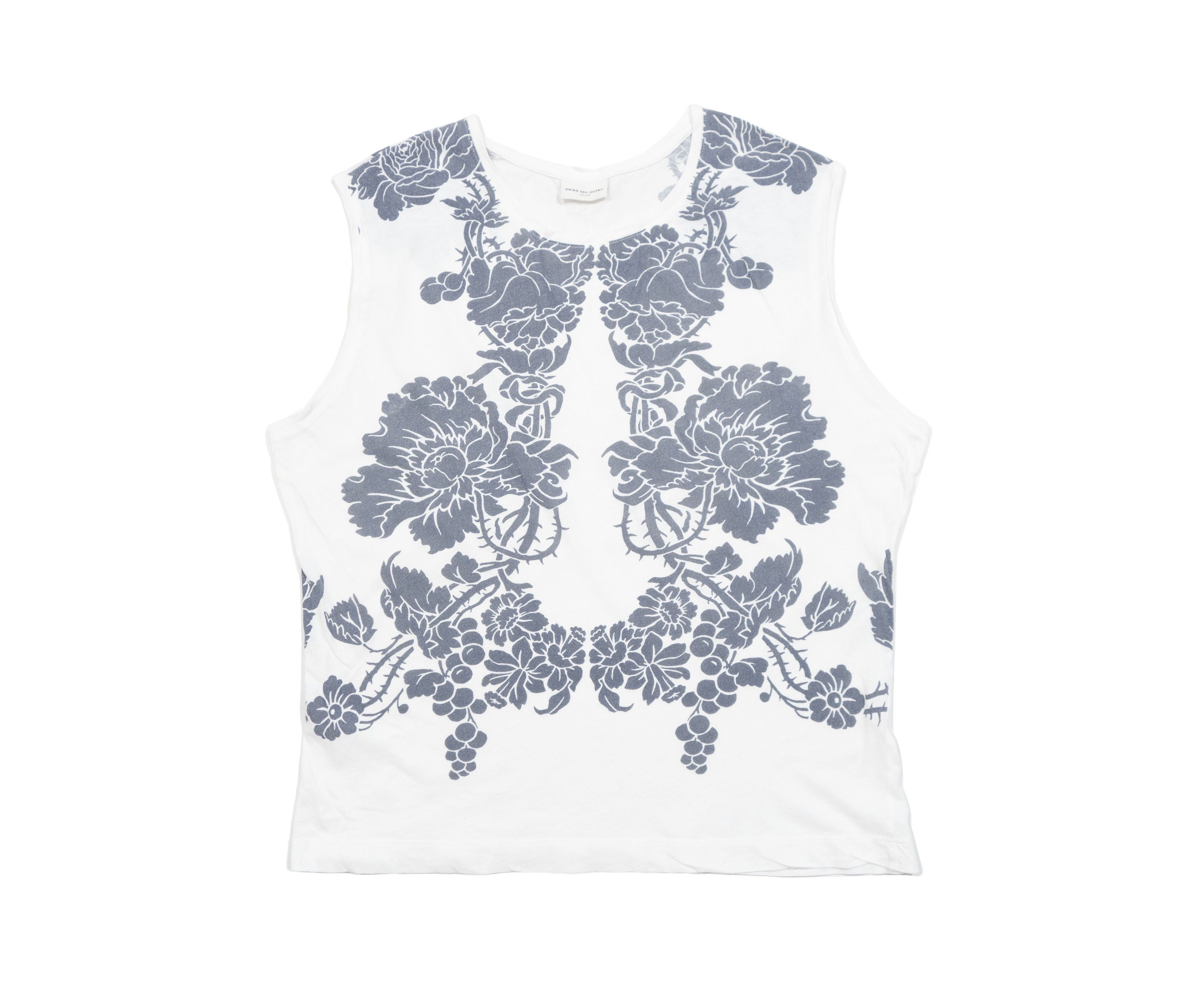 Dries Van Noten Floral Graphic Oversized Boxy Tank Top Size S / US 4 / IT 40 - 1 Thumbnail