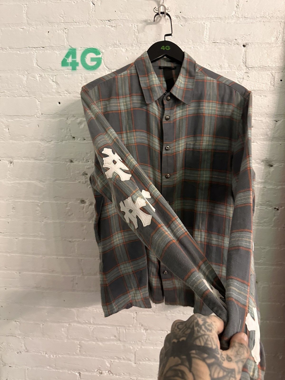 Chrome Hearts Chrome Hearts 1:1 FLOODED Cross Patch Shirt Size US L / EU 52-54 / 3 - 11 Thumbnail