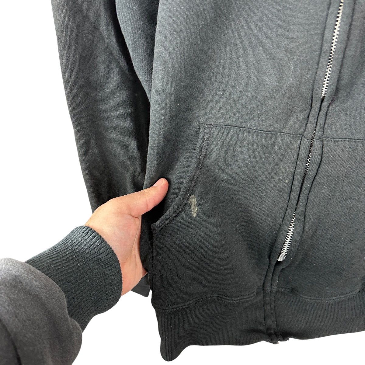 Vintage Vintage 90s Toby Hanna Army Depot Faded Full Zip Hoodie Size US XL / EU 56 / 4 - 5 Thumbnail
