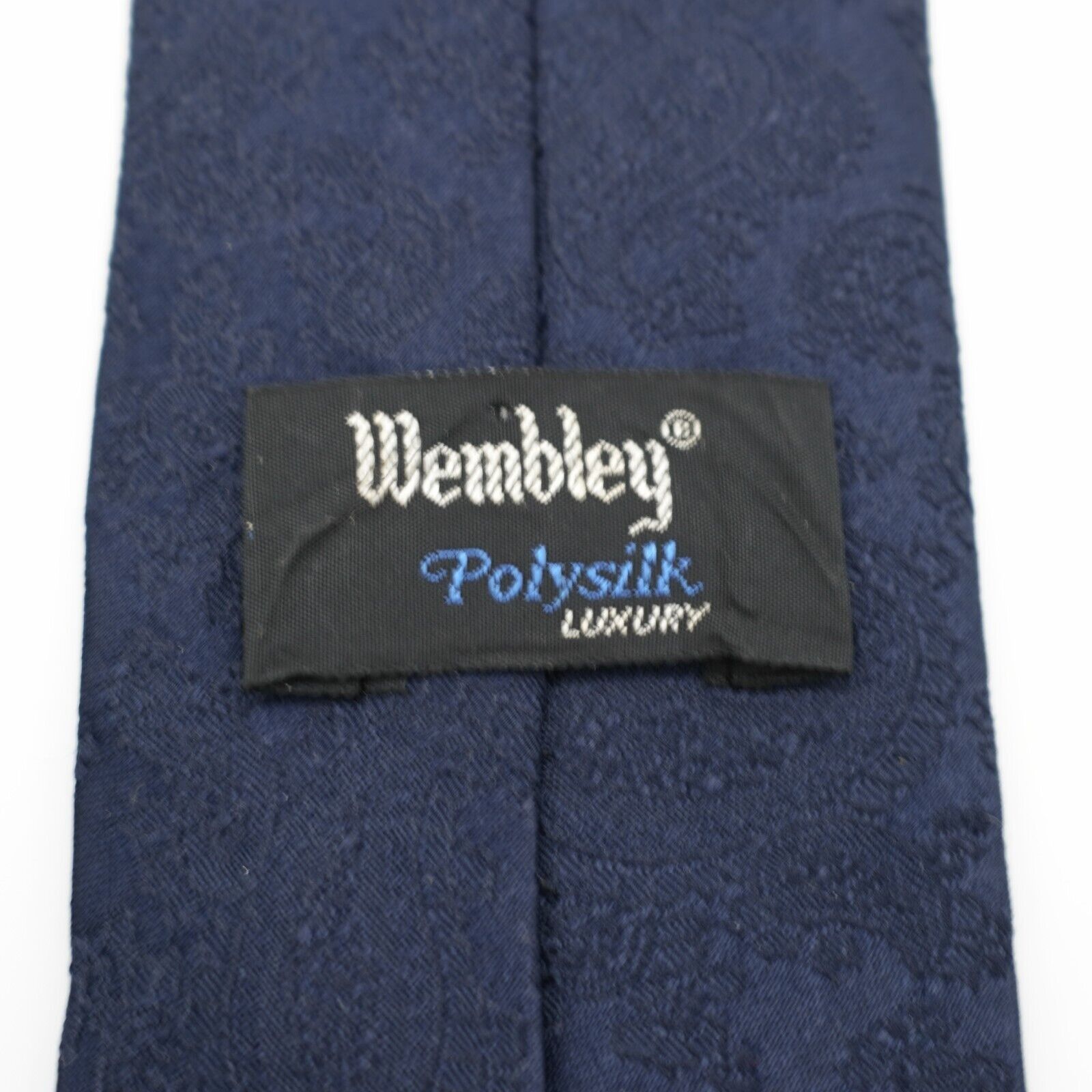 Other Wembley Blue Paisley Woven Skinny PolySilk Tie Size ONE SIZE - 2 Thumbnail