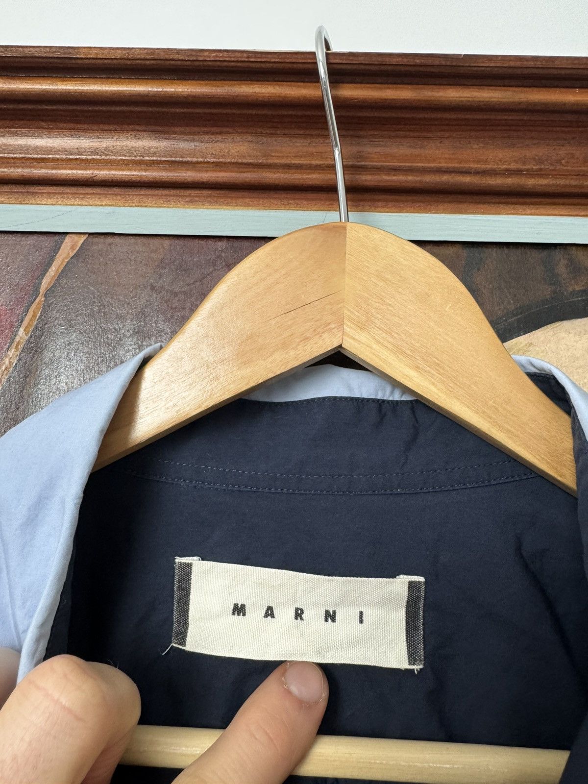 Marni Marni Button Up Shirt Size 50 Casual Navy Designer Rare Size US M / EU 48-50 / 2 - 5 Thumbnail