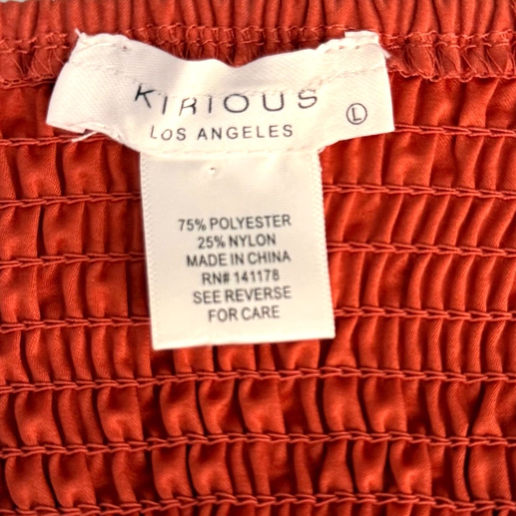 Vintage Kiri ous L Corset Crop Top Puff Sleeve Smocked Back Milkmaid Prairie Renaissance Orange XS? Size L / US 10 / IT 46 - 5 Thumbnail