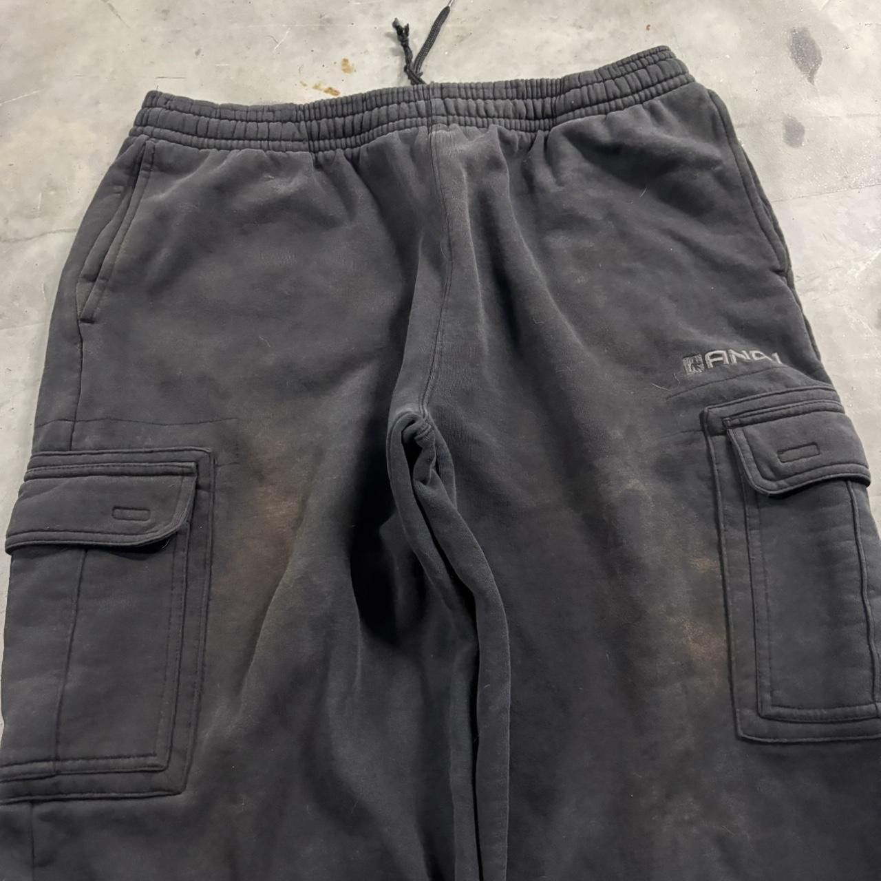 Vintage Crazy Vintage Y2K/2000s Baggy Faded Black Streetwear Skater Sweatpants! Fits L Size US 36 / EU 52 - 4 Thumbnail