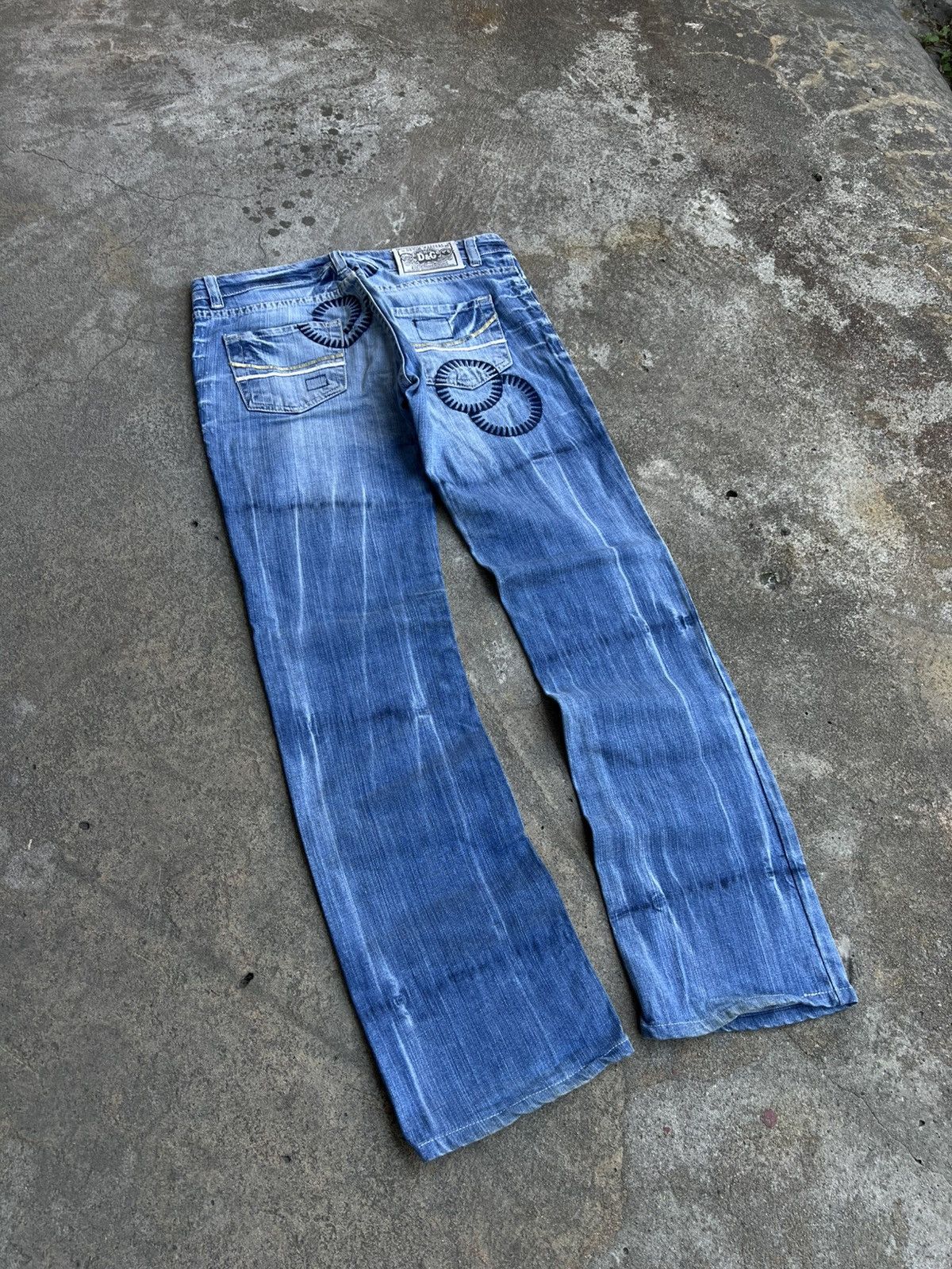 Dolce & Gabbana Crazy Vintage Dolce & Gabbana Boot cut Flared Jeans Big Logo Size 31" - 9 Thumbnail
