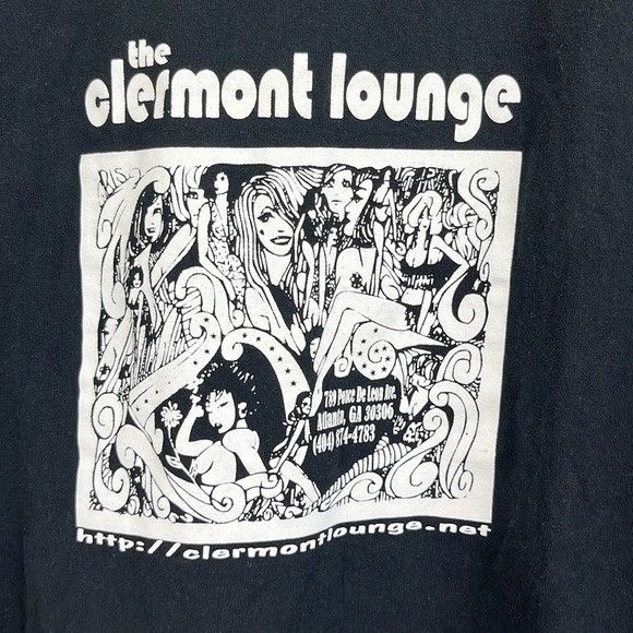 Vintage VTG Deadstock The Clermont Lounge T Shirt Size US XL / EU 56 / 4 - 2 Thumbnail