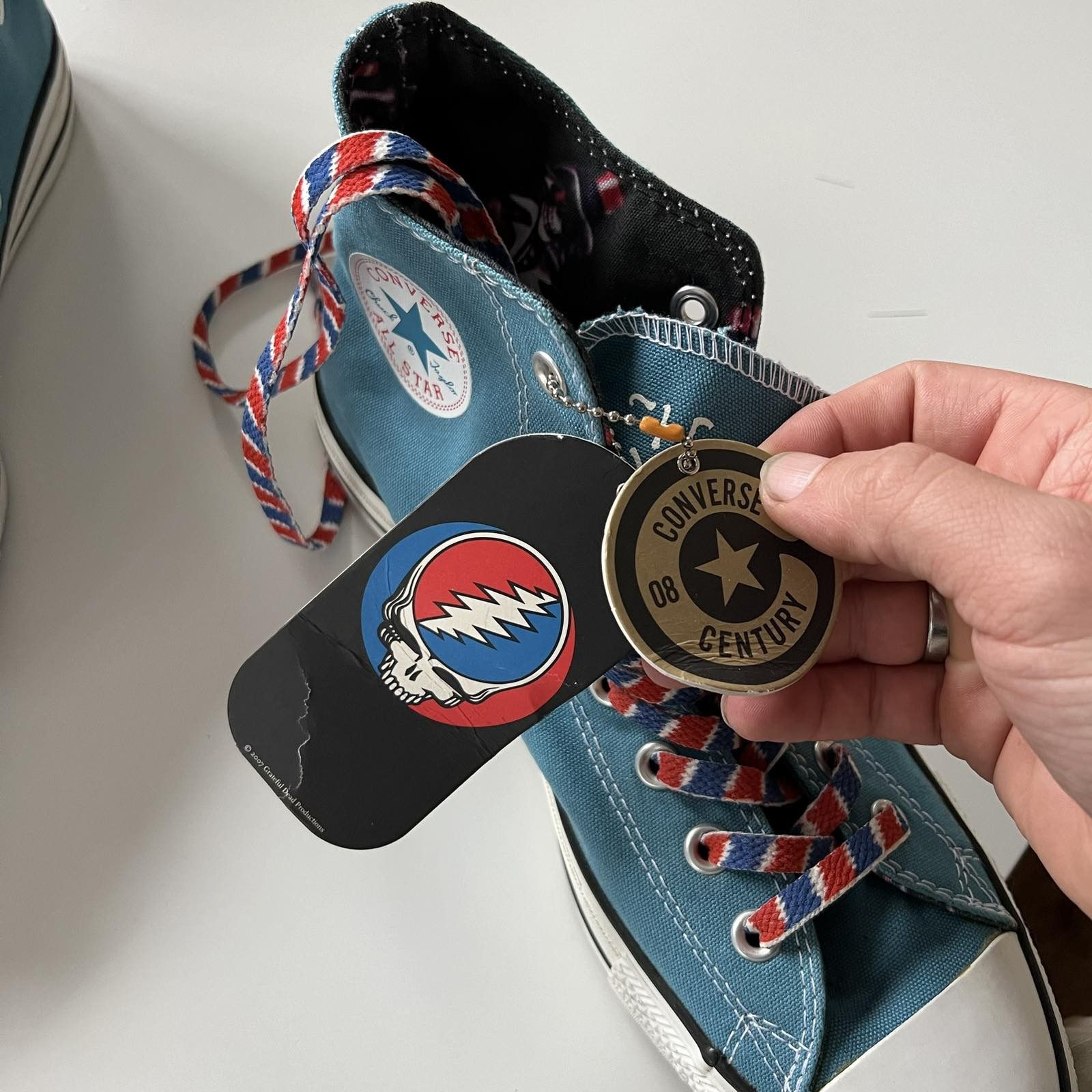 Band Tees RARE 2007 CONVERSE X GRATEFUL DEAD COLLECTION Sneakers SZ 43 Size US 9.5 / EU 42-43 - 6 Thumbnail