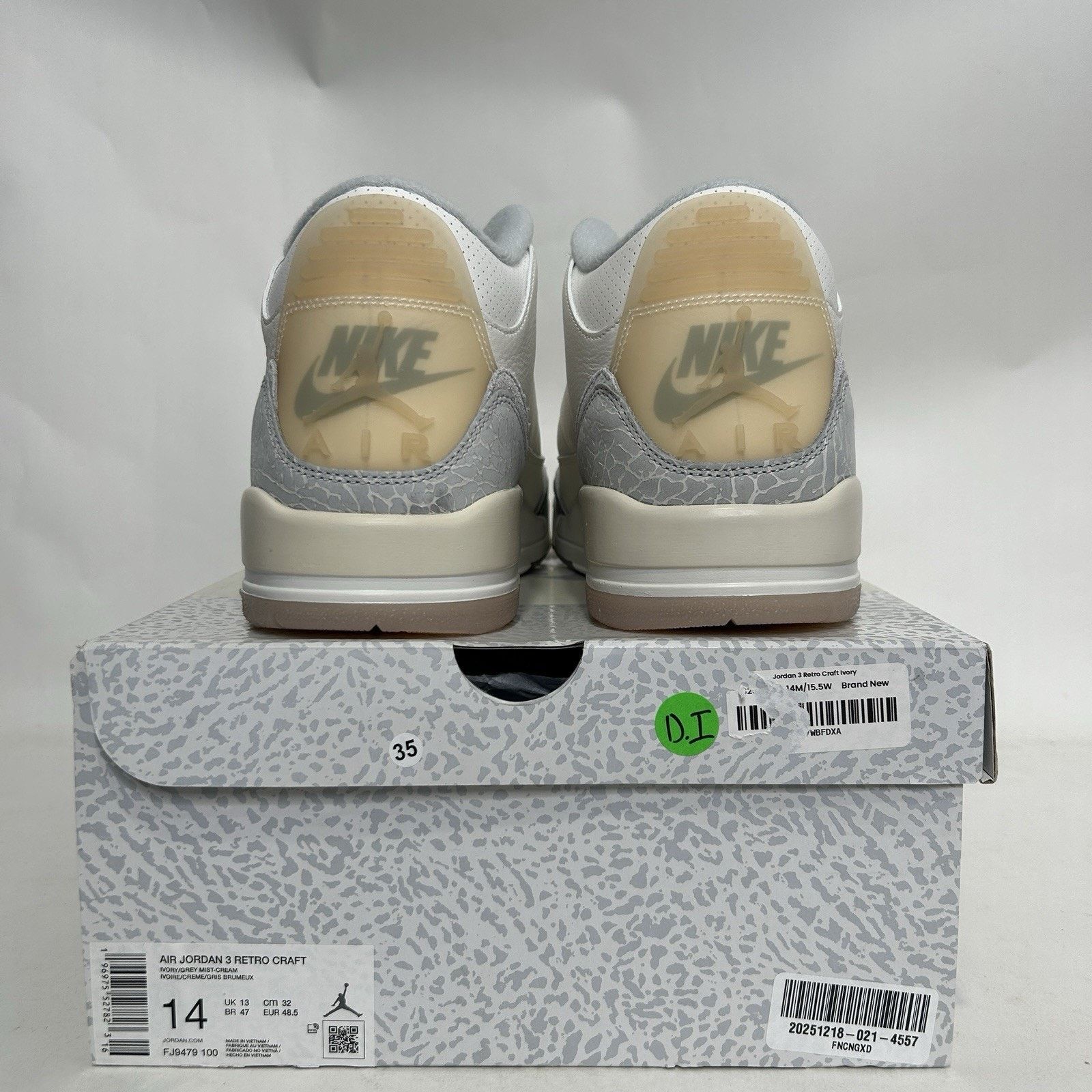 Jordan Brand Nike Air Jordan 3 Retro SE Craft “Ivory” FJ9479-100 Size US 14 / EU 47 - 3 Thumbnail