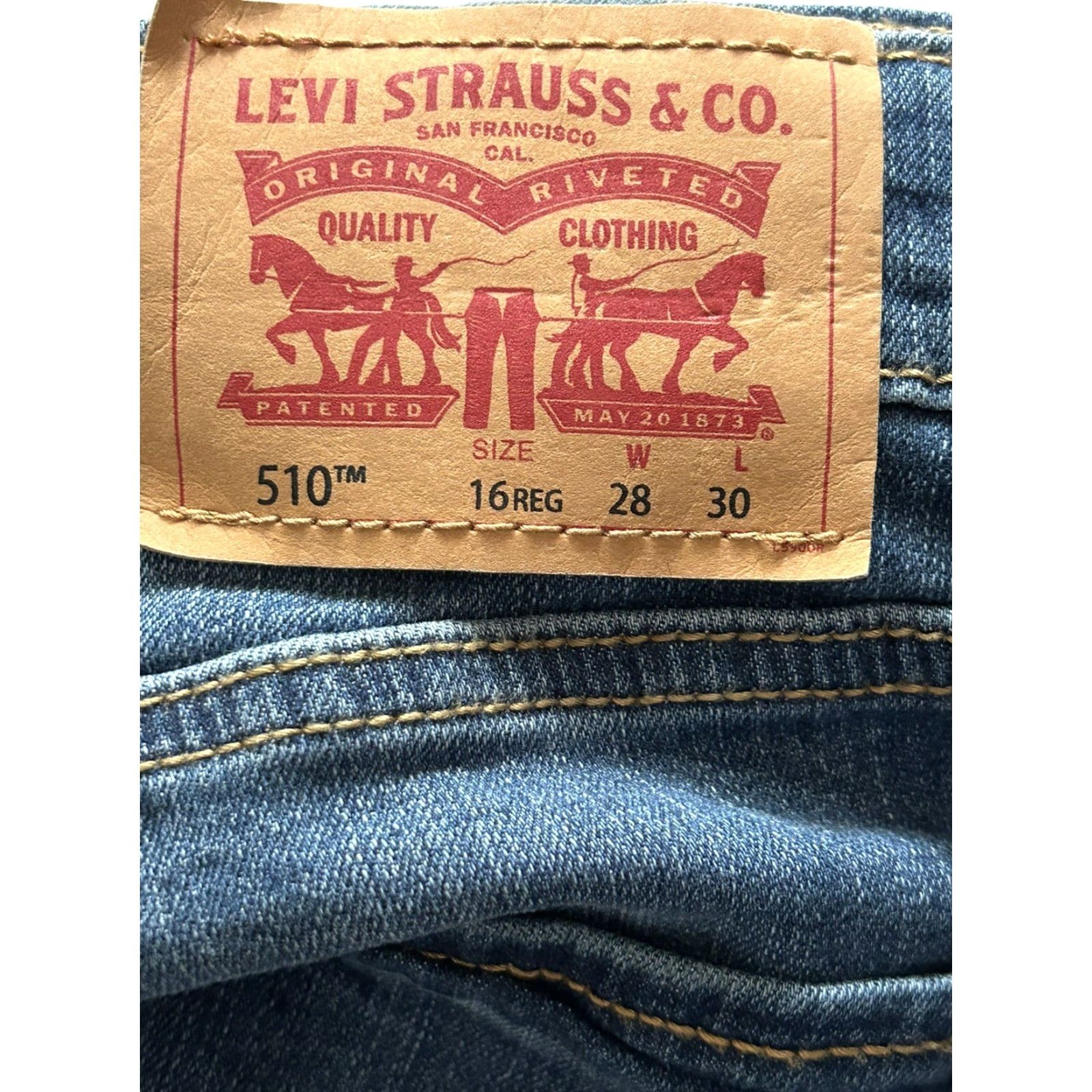 Levi's Levi's 510 Skinny Jeans Men Regular 28x30 Blue Denim Stretch/Medium Rise 28 Inseam Size US 28 / EU 44 - 5 Thumbnail