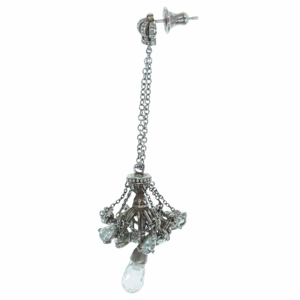 image of Justin Chandelier Clear Drop Earring Single, Men's