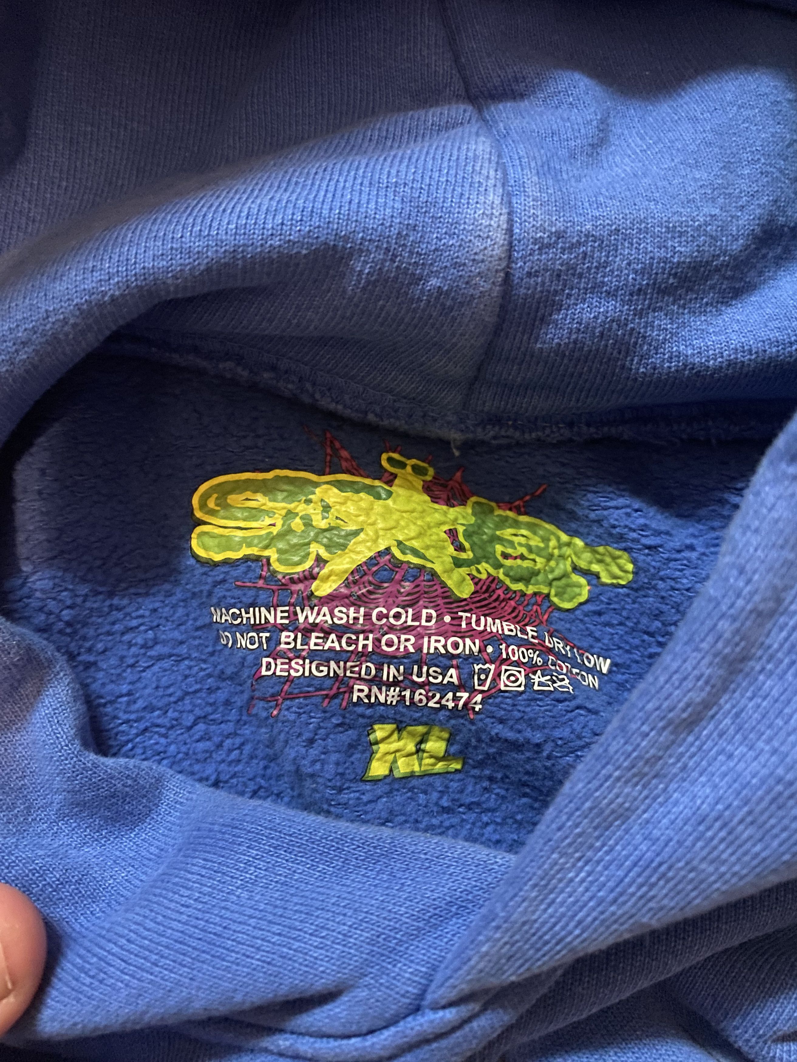 Sp5der Spider Royal Blue Hoodie Size US XL / EU 56 / 4 - 2 Thumbnail