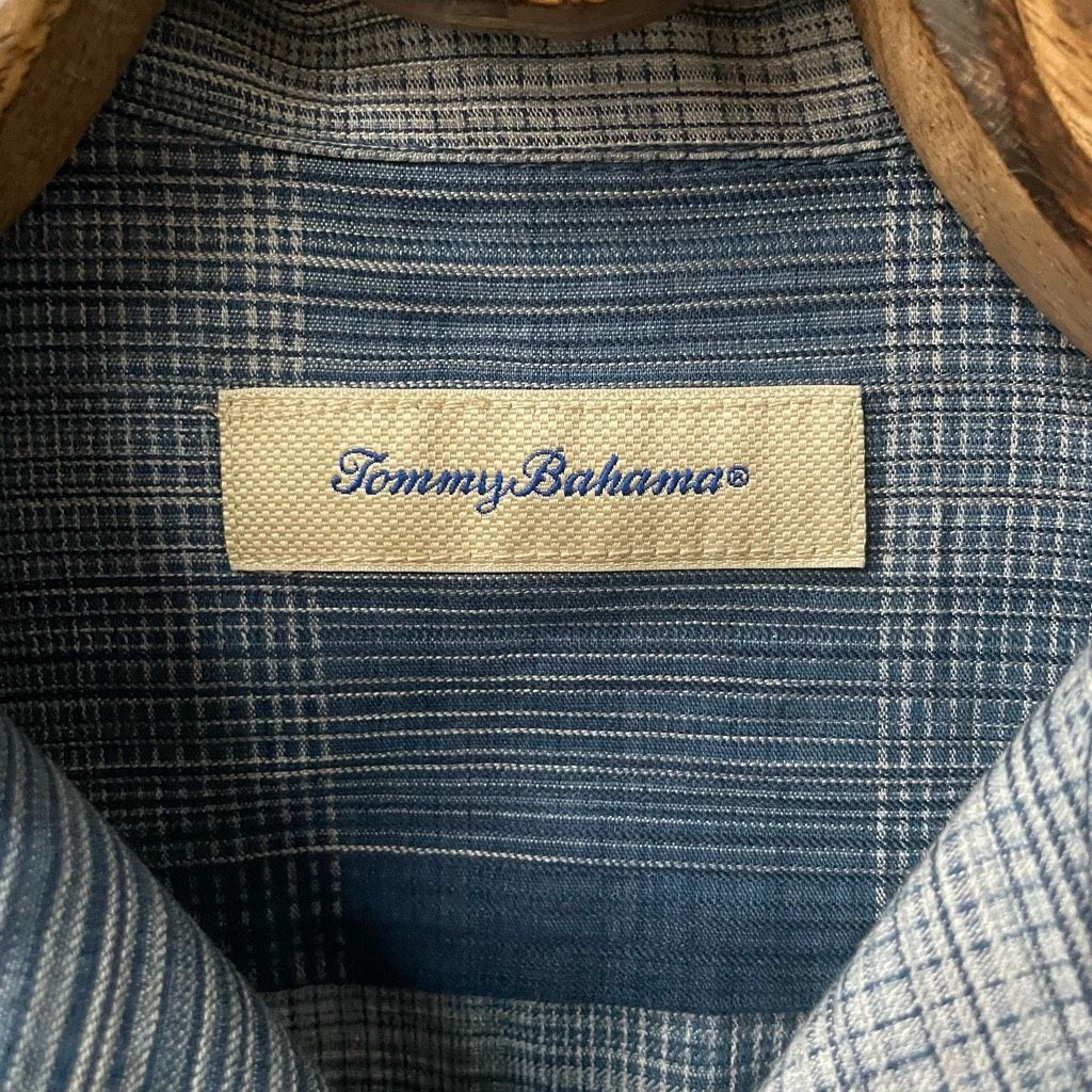 Tommy Bahama Tommy Bahama Silk Cotton Blue Plaid Short Sleeve Button Up S Size US M / EU 48-50 / 2 - 3 Thumbnail