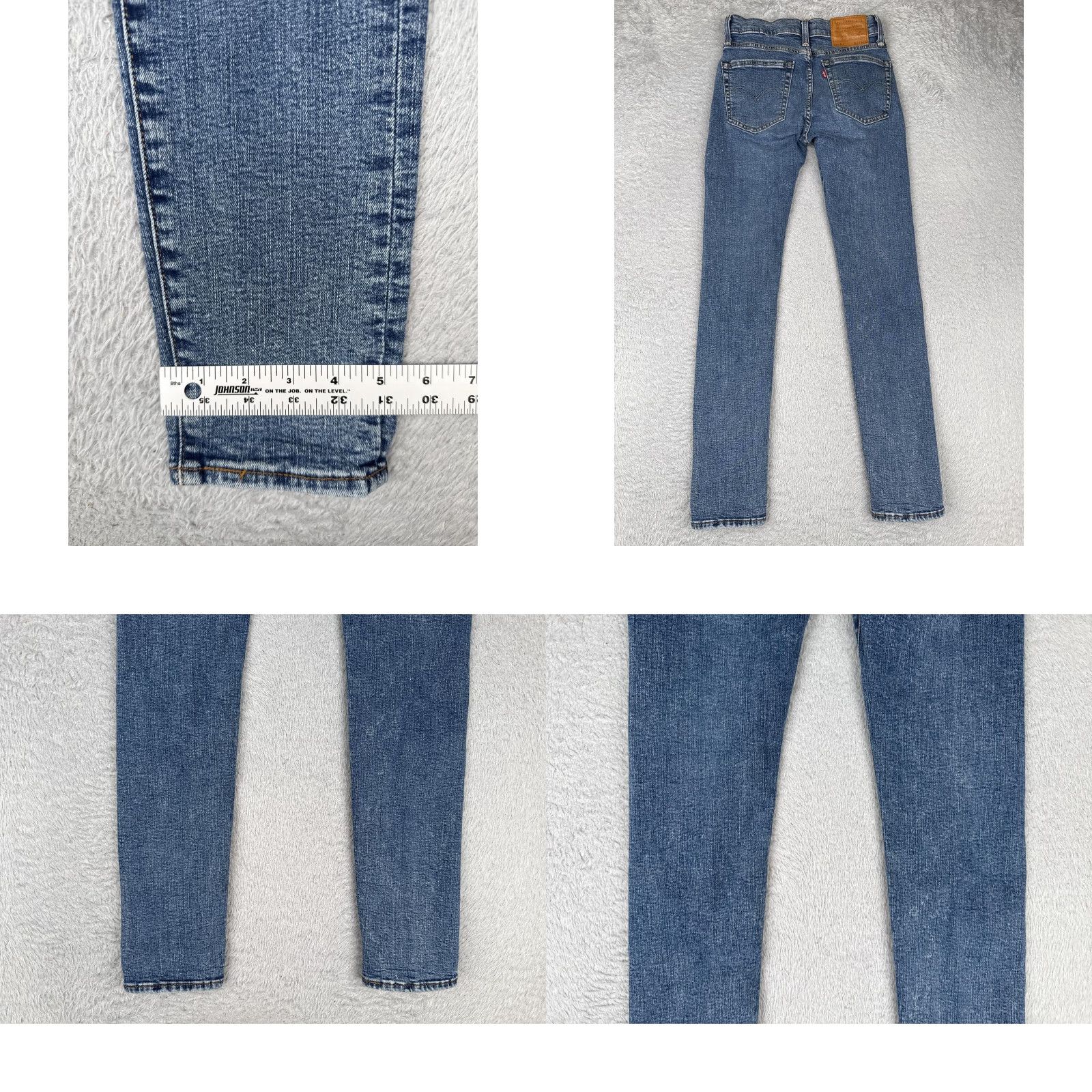 Levi's Levi's Premium Jeans Womens 29x32 Blue Extreme Skinny Fit Jeans Chainsaw Rinse - 5-Pocket Denim Zip Fly Slim City Mens? Size 29" - 10 Thumbnail