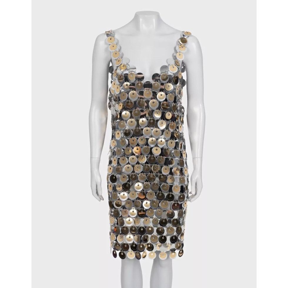 Paco Rabanne Paco Rabanne x H&M Silver Metal Dress - Size XL Size XL / US 12-14 / IT 48-50 - 1 Thumbnail