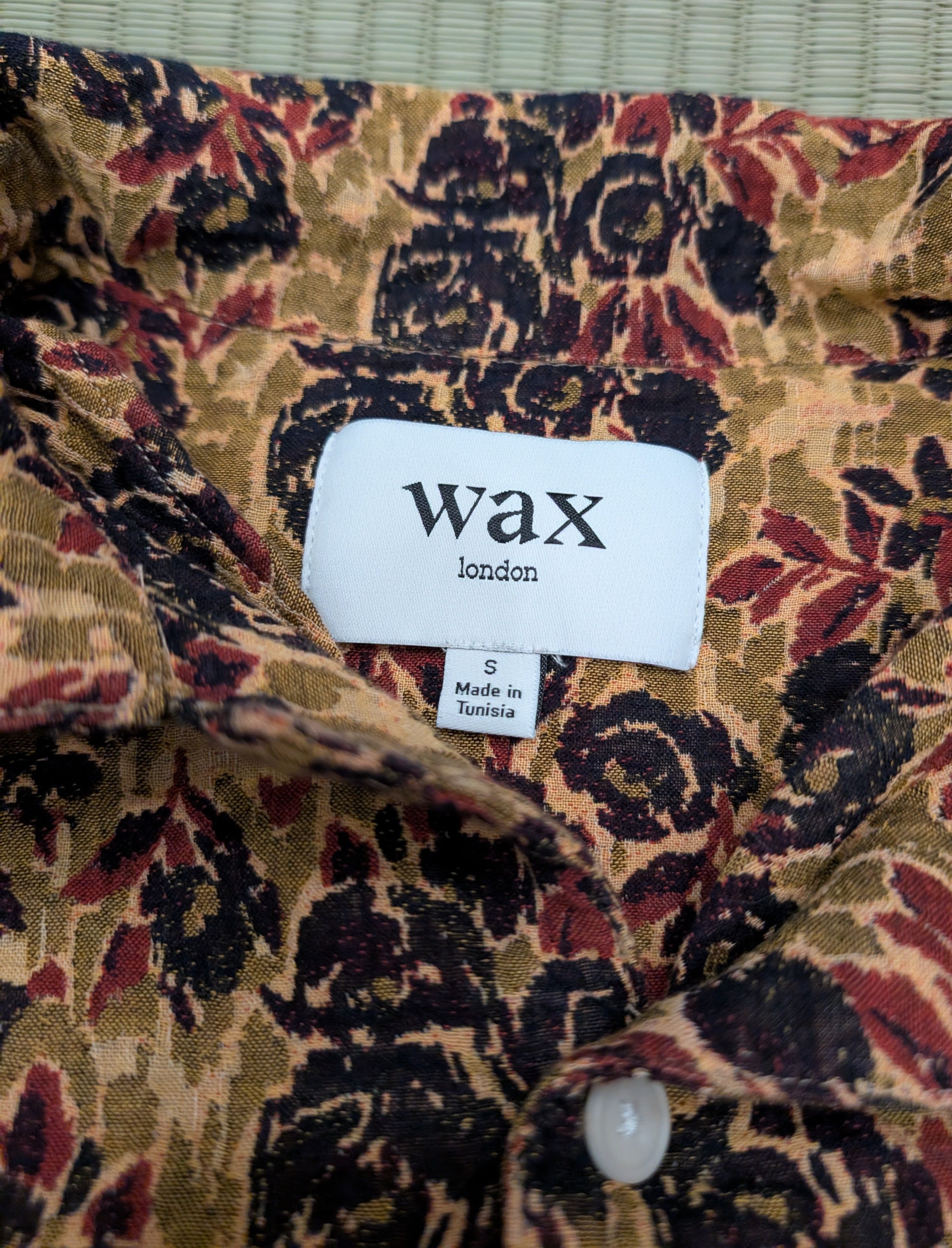 Wax London Wax London Dicot Jacquard Vacation Shirt in Mustard Multi Size US S / EU 44-46 / 1 - 3 Thumbnail