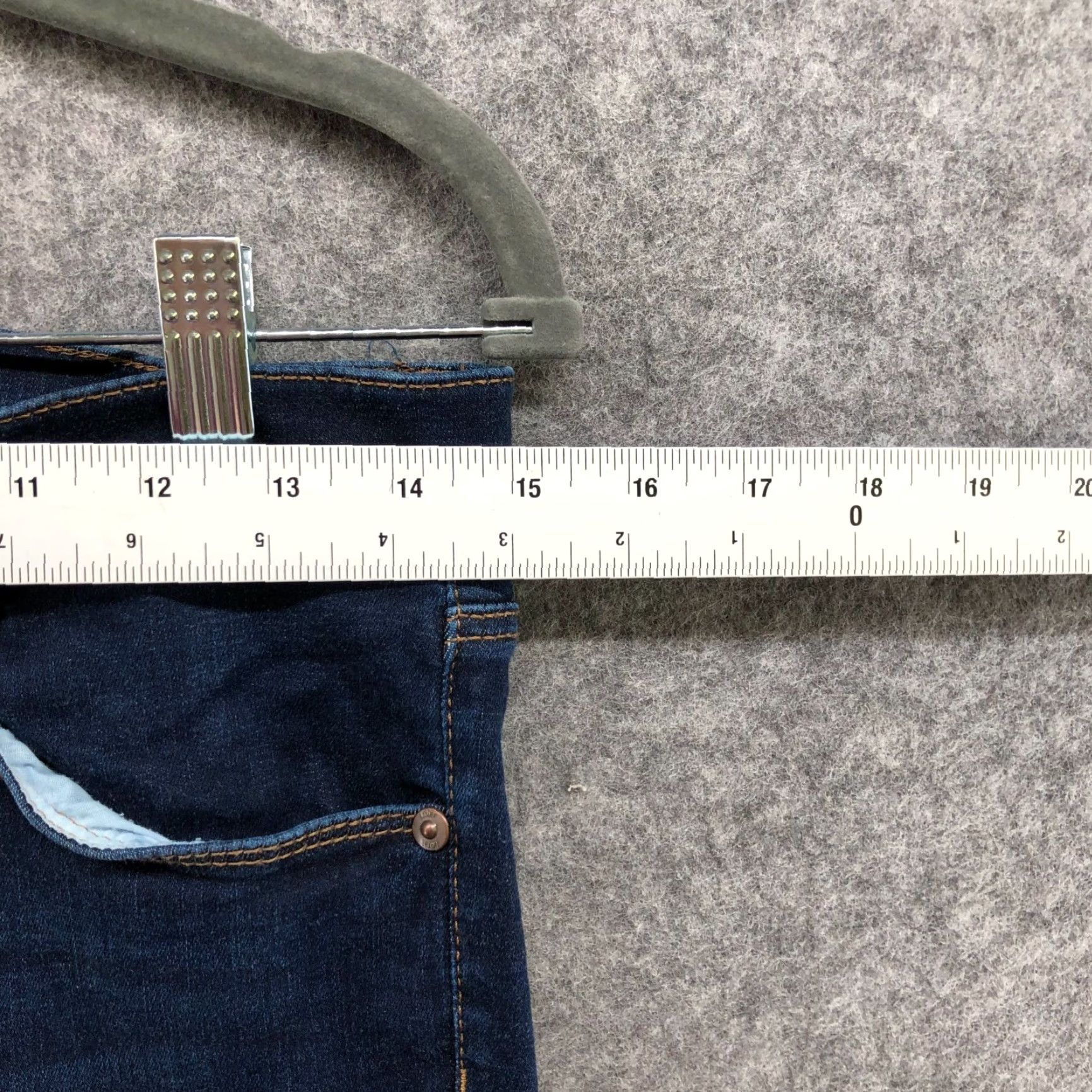 Loft LOFT Jeans Womens Mid Rise Skinny Stretch 30/Blue Dark Wash 5-Pocket Denim Cotton Blend Slim Inseam 25.5in Size 30" / US 8 / IT 44 - 6 Thumbnail