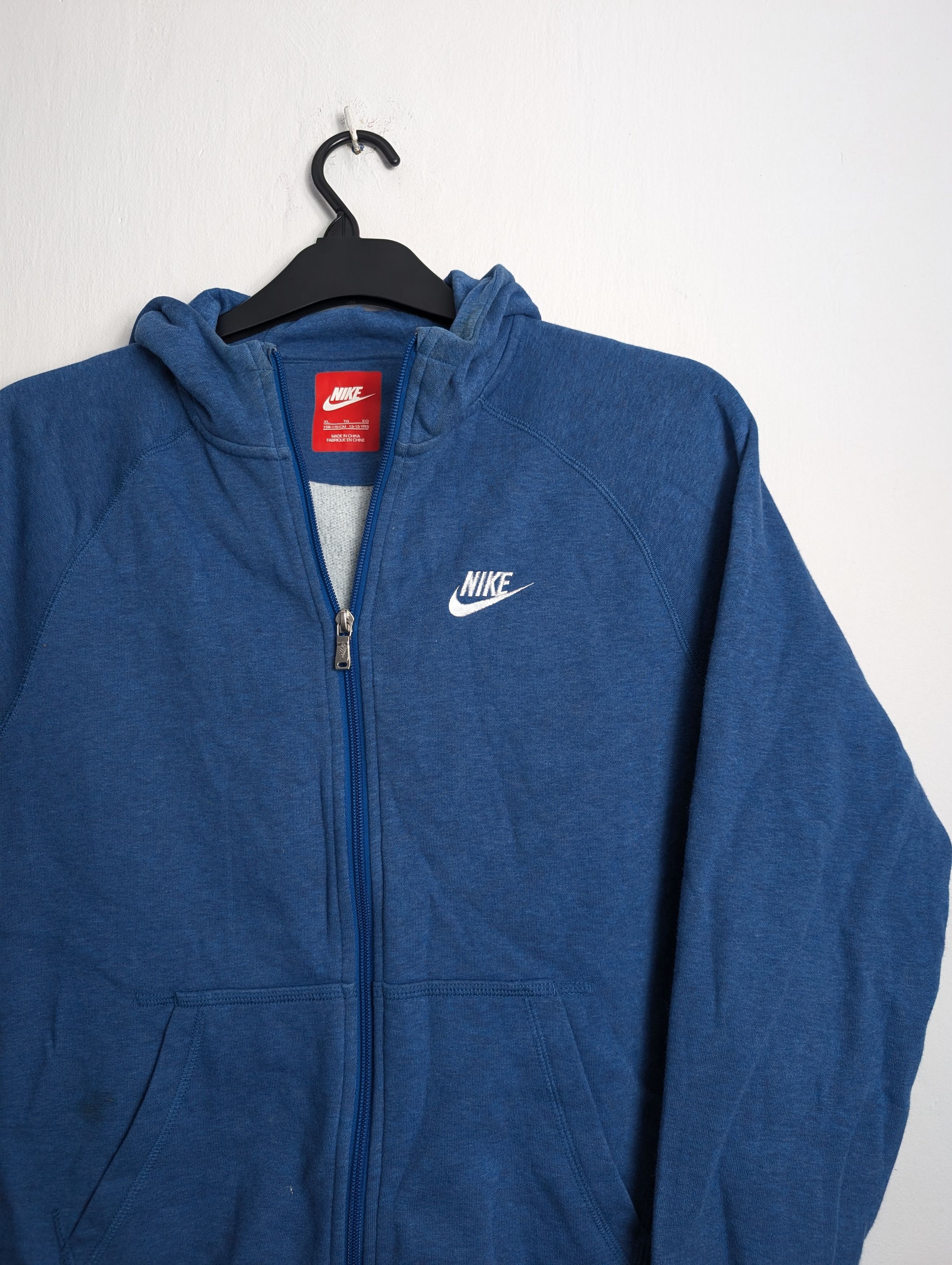 Nike Nike Club Hoodie Blue Pullover Sweatshirt Basic Sportswear Size US S / EU 44-46 / 1 - 2 Thumbnail