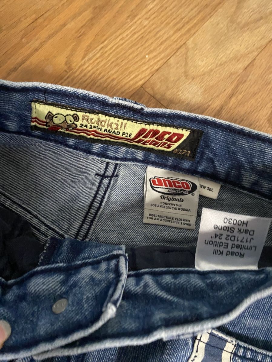JNCO 🔥🔥 RARE Vintage JNCO 1998 Roadkill #171 28W WOMEN'S 🔥🔥 Size 28" / US 6 / IT 42 - 6 Thumbnail