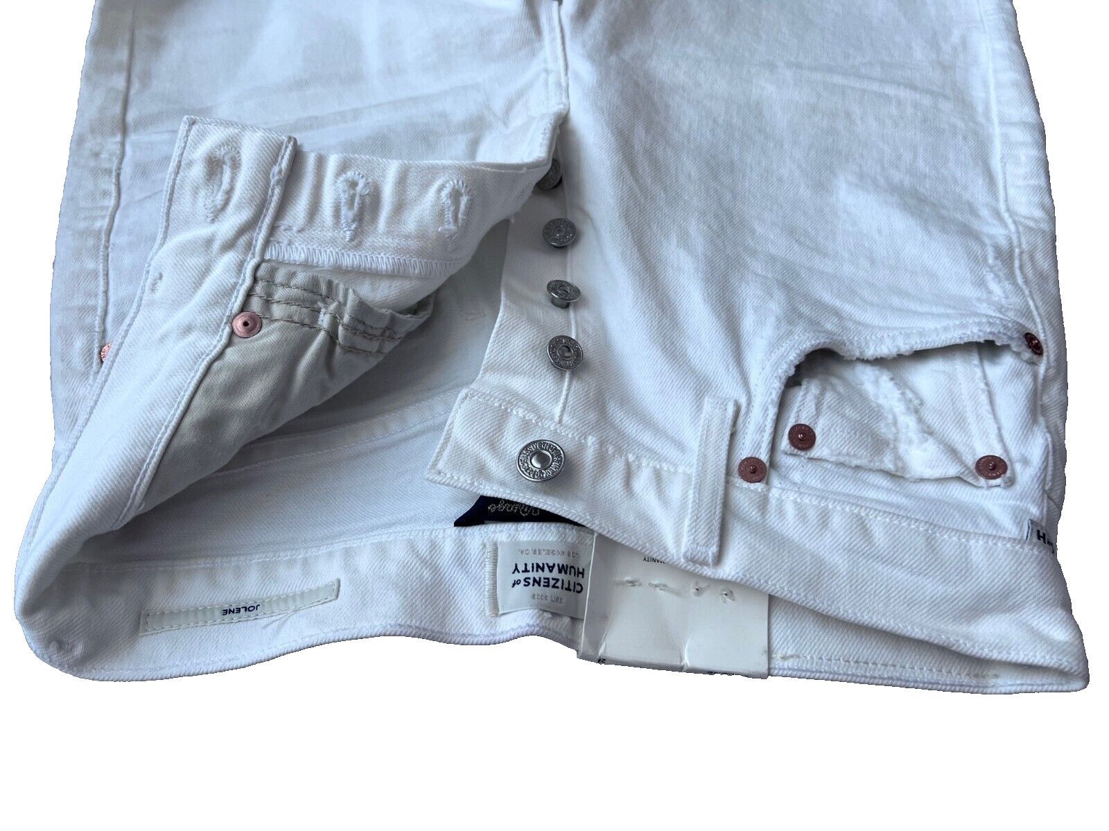 Citizens Of Humanity Citizens of Humanity Jolene High Rise Jeans White Out ( 24 ) Size 24" / US 00 / IT 34 - 4 Thumbnail