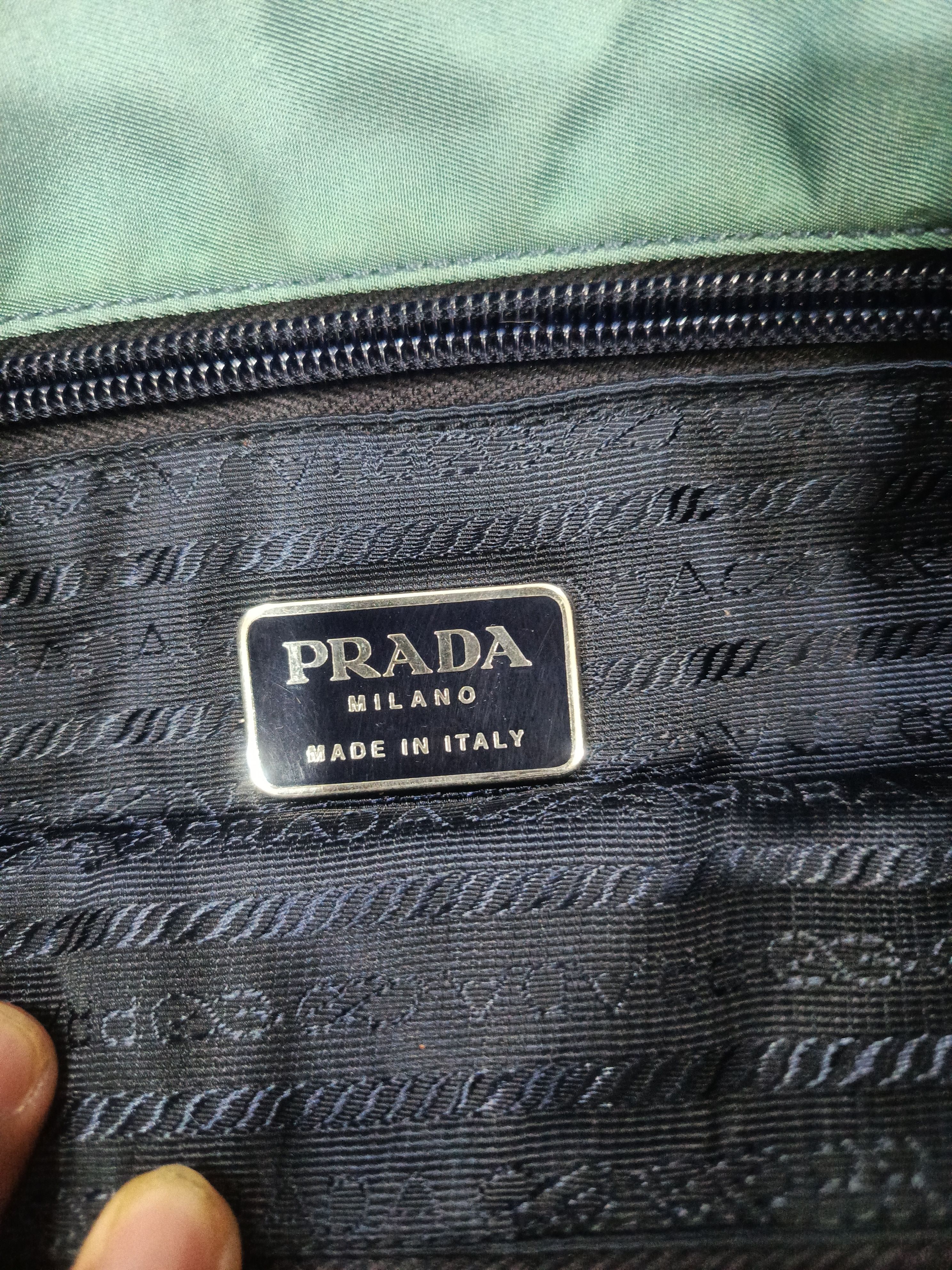 Prada Blue Nylon Tote Bag with Guarant Size ONE SIZE - 2 Thumbnail