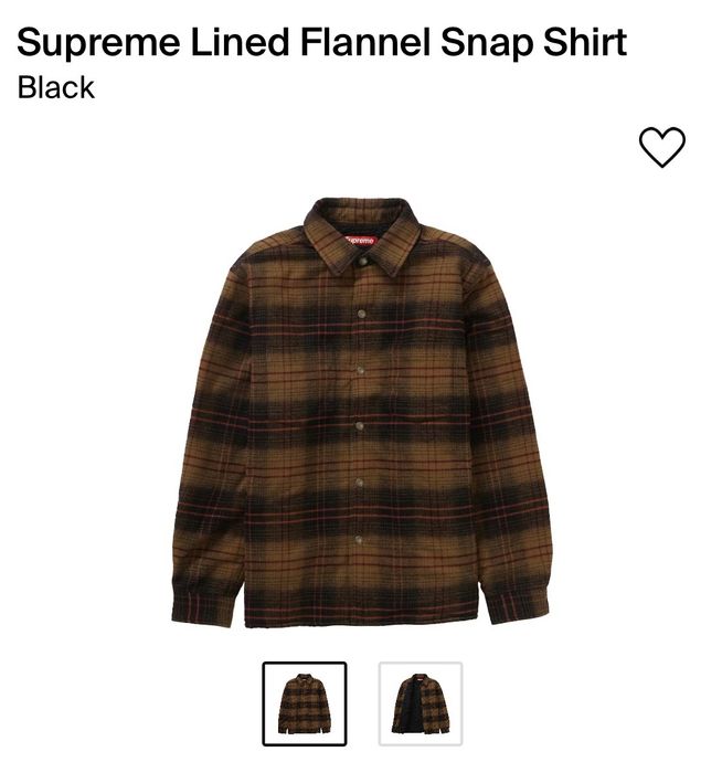 Supreme Supreme Lined Flannel Snap Shirt | Grailed