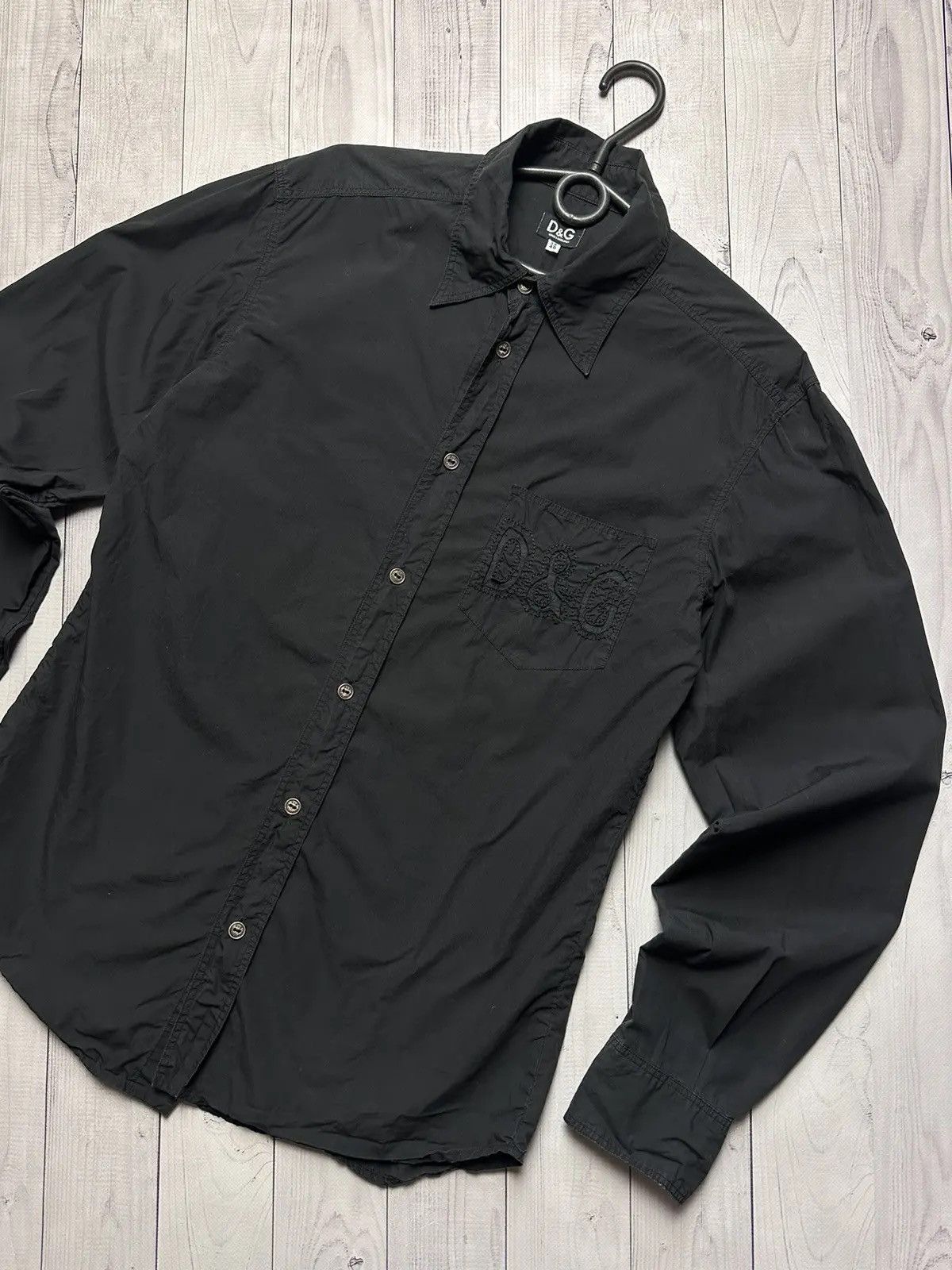 Dolce & Gabbana Vintage Dolce Gabbana shirt logo rare black rare Size US M / EU 48-50 / 2 - 2 Thumbnail