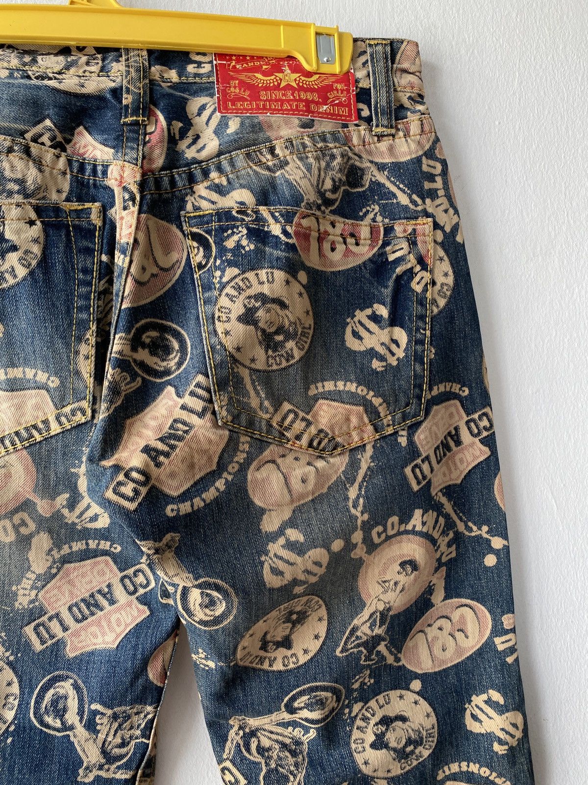 Hysteric Glamour × Japanese Brand Japanese Brand Co & Lu Fullprint Design Denim Size US 29 - 14 Thumbnail