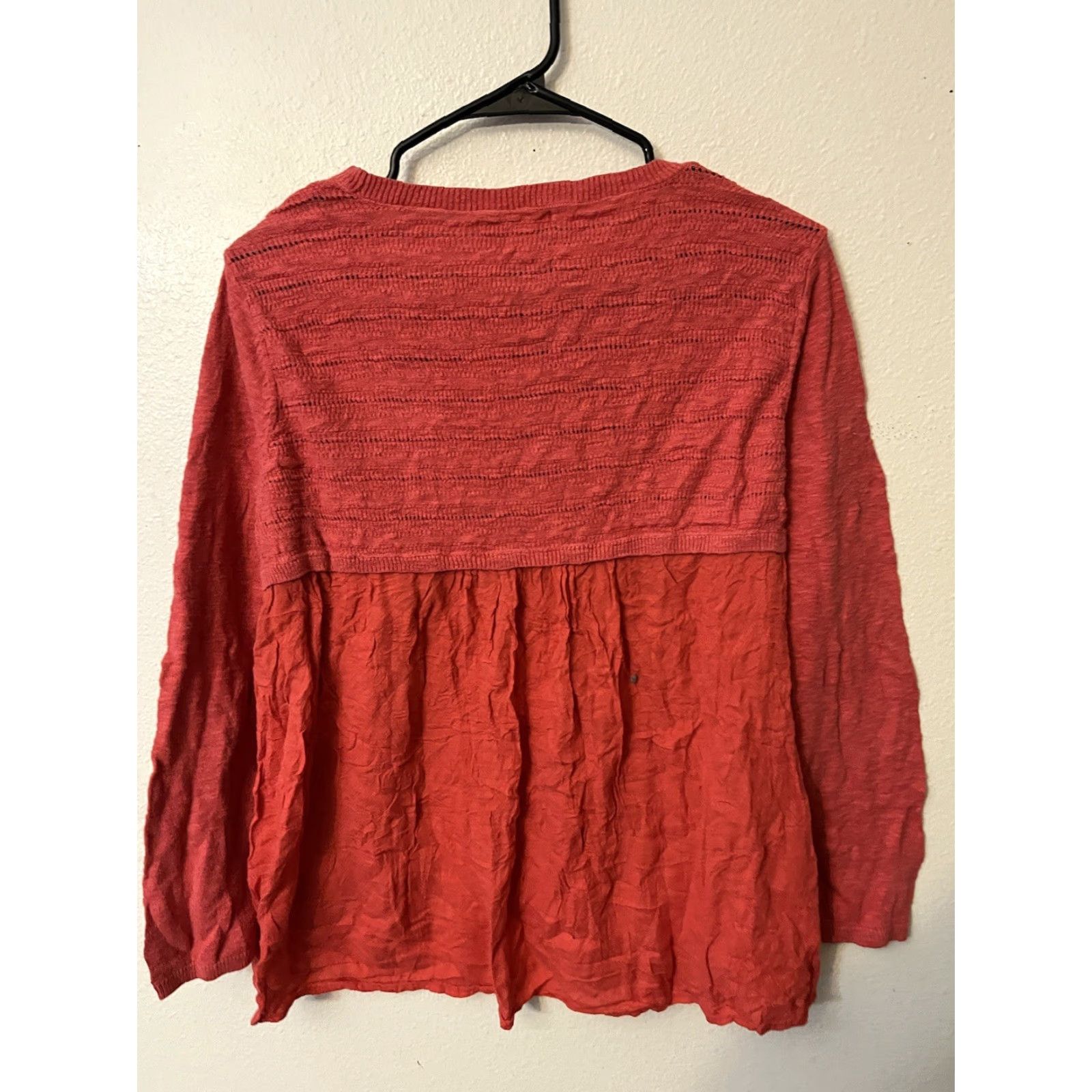 Vintage Style & Co. Women’s Salmon Crew Neck Pullover Sweater Size L Size L / US 10 / IT 46 - 3 Thumbnail