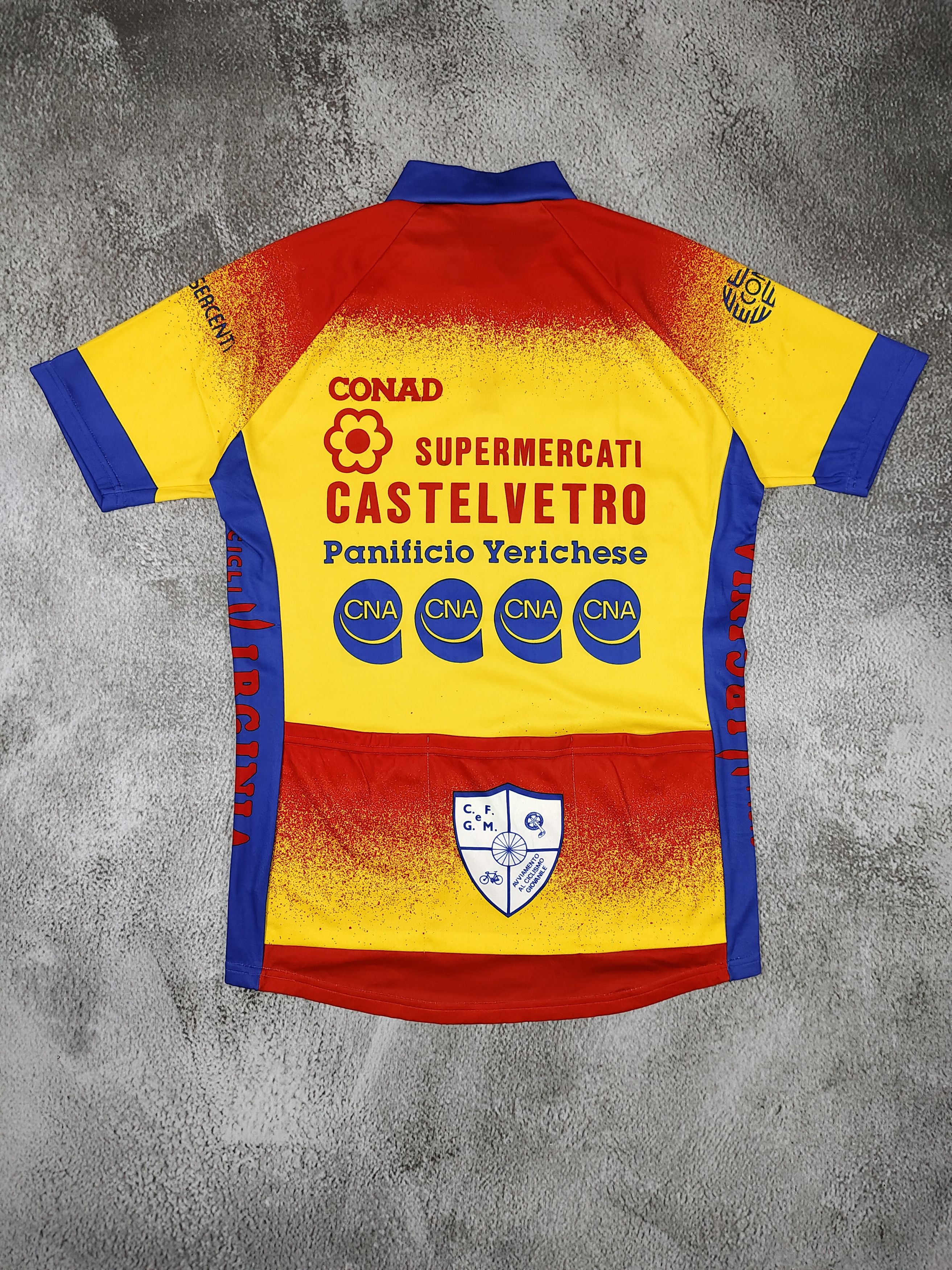 Vintage 90s Santini🇮🇹 CONAD Castelvetro Racing Team Cycling Jersey Size US L / EU 52-54 / 3 - 5 Thumbnail