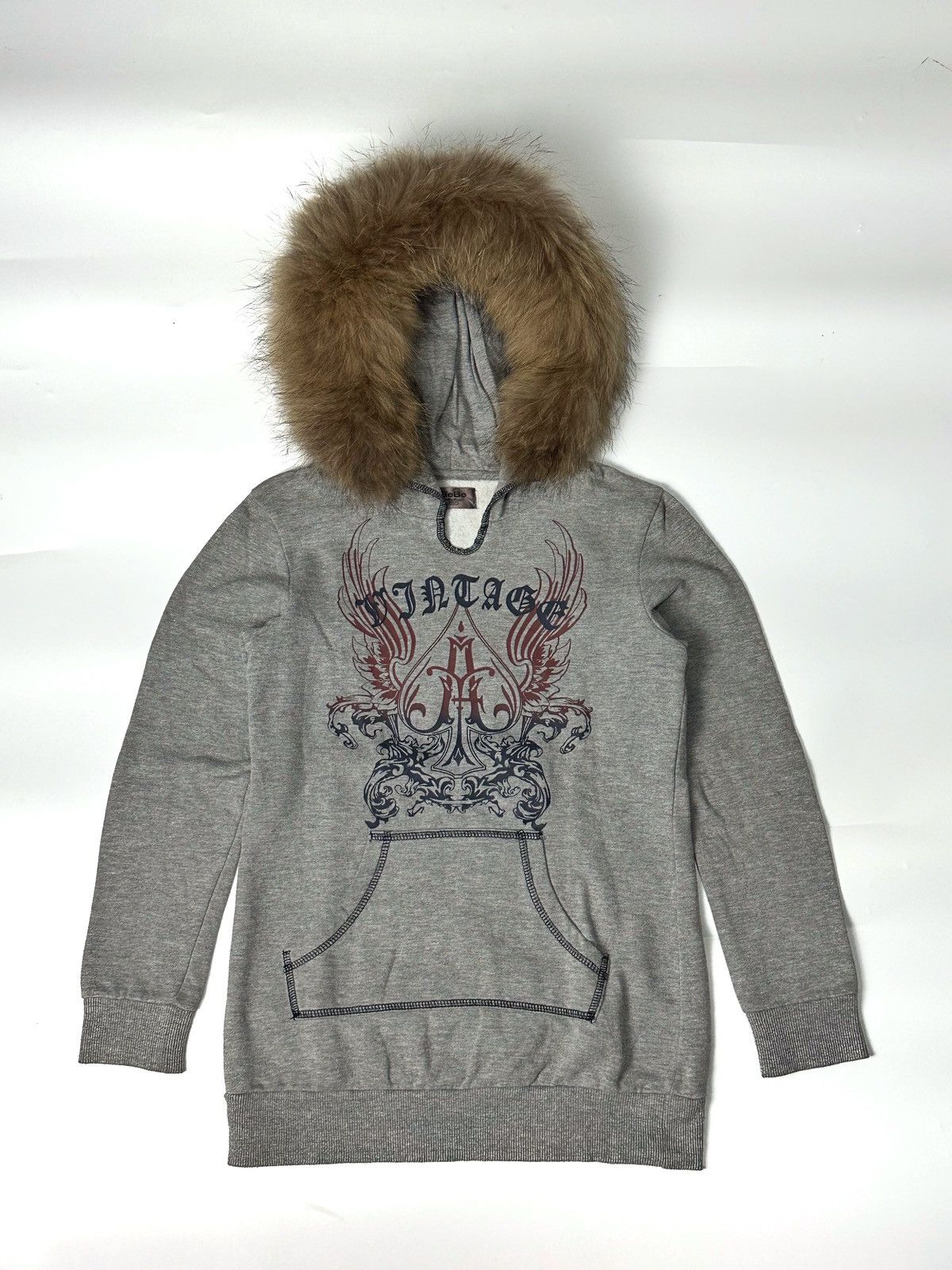 image of Hysteric Glamour x Le Grande Bleu L G B Fur Hoodie Bebe Ifsixwasnine Lgb Style in Grey (Size XS)