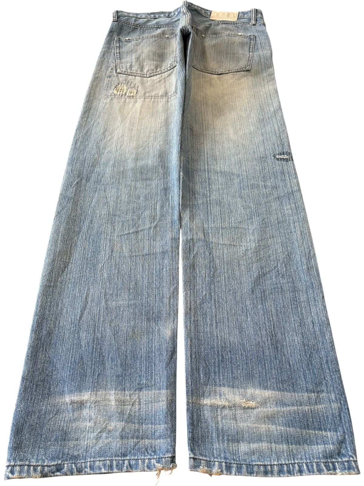 If Six Was Nine Japanese Rupert The Difference Patched Distress Baggy Jeans Size US 34 / EU 50 - 2 Thumbnail