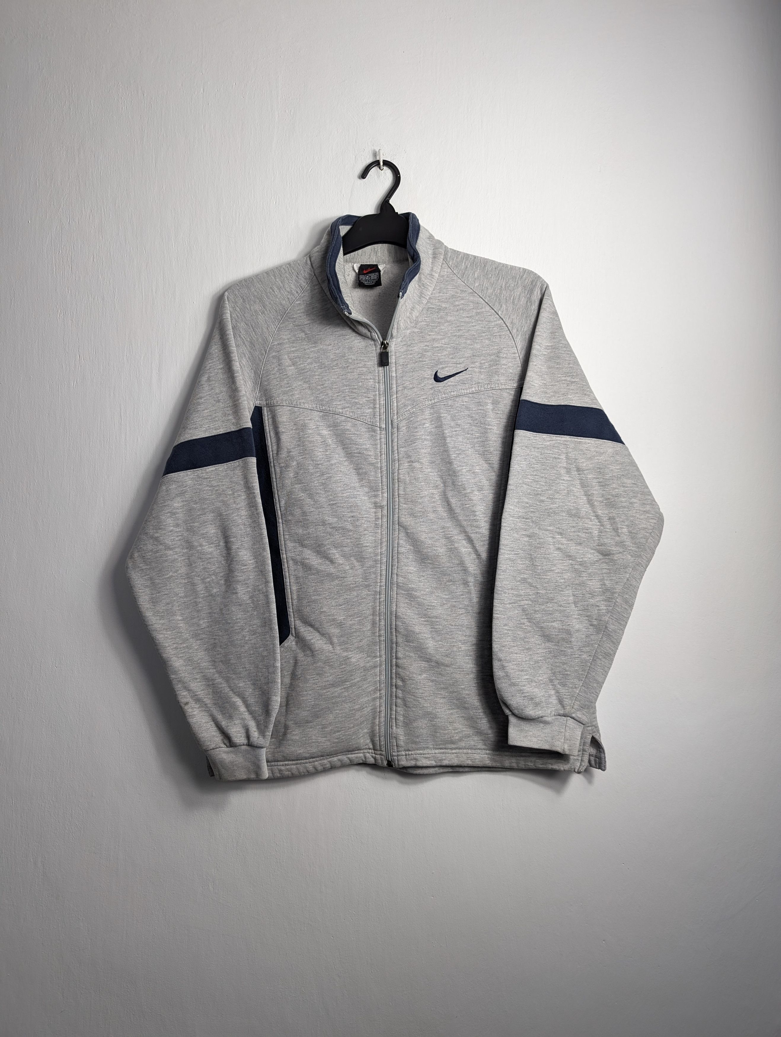 Nike × Vintage Vintage Nike 90s Zip Sweatshirt Grey Size US M / EU 48-50 / 2 - 3 Thumbnail