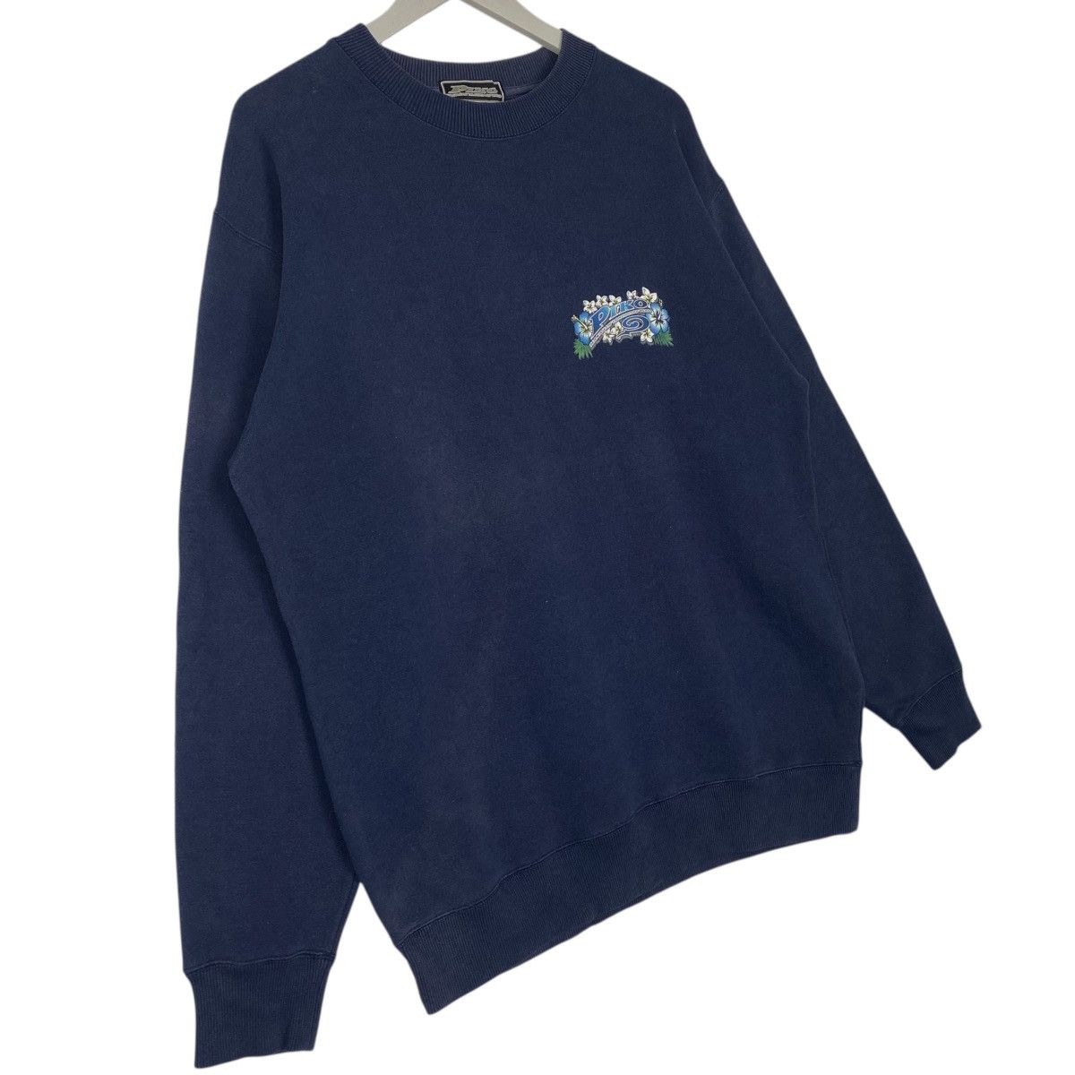 Vintage Vintage Piko Hawaiian Sweatshirt Crewneck Navy Blue Size L Size US L / EU 52-54 / 3 - 3 Thumbnail
