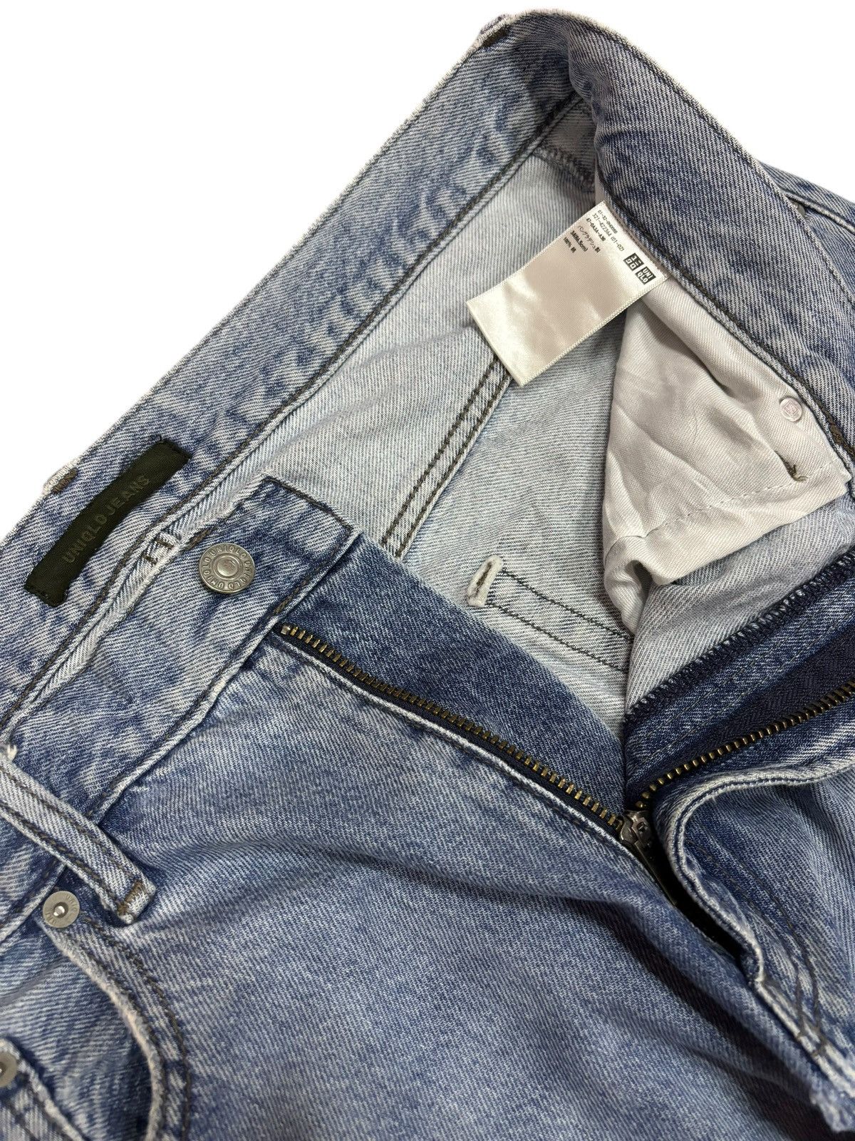 Japanese Brand × Kaihara Denim Vintage Kaihara Uniqlo Distressed Blue Washed Jeans Size US 36 / EU 52 - 5 Thumbnail