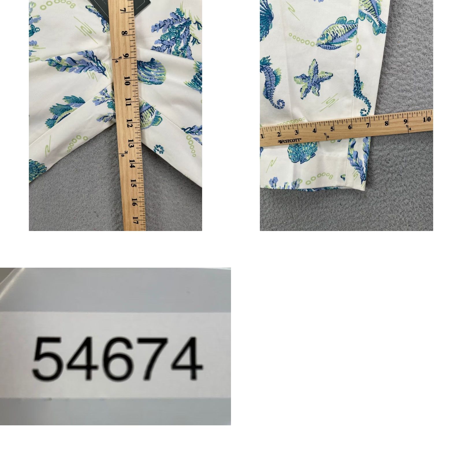 Brooks Brothers VINTAGE Brooks Brothers Pants Womens 4 White Blue Fish Underwater Print Cropped Golf NEW Size 27" / US 4 / IT 40 - 9 Thumbnail