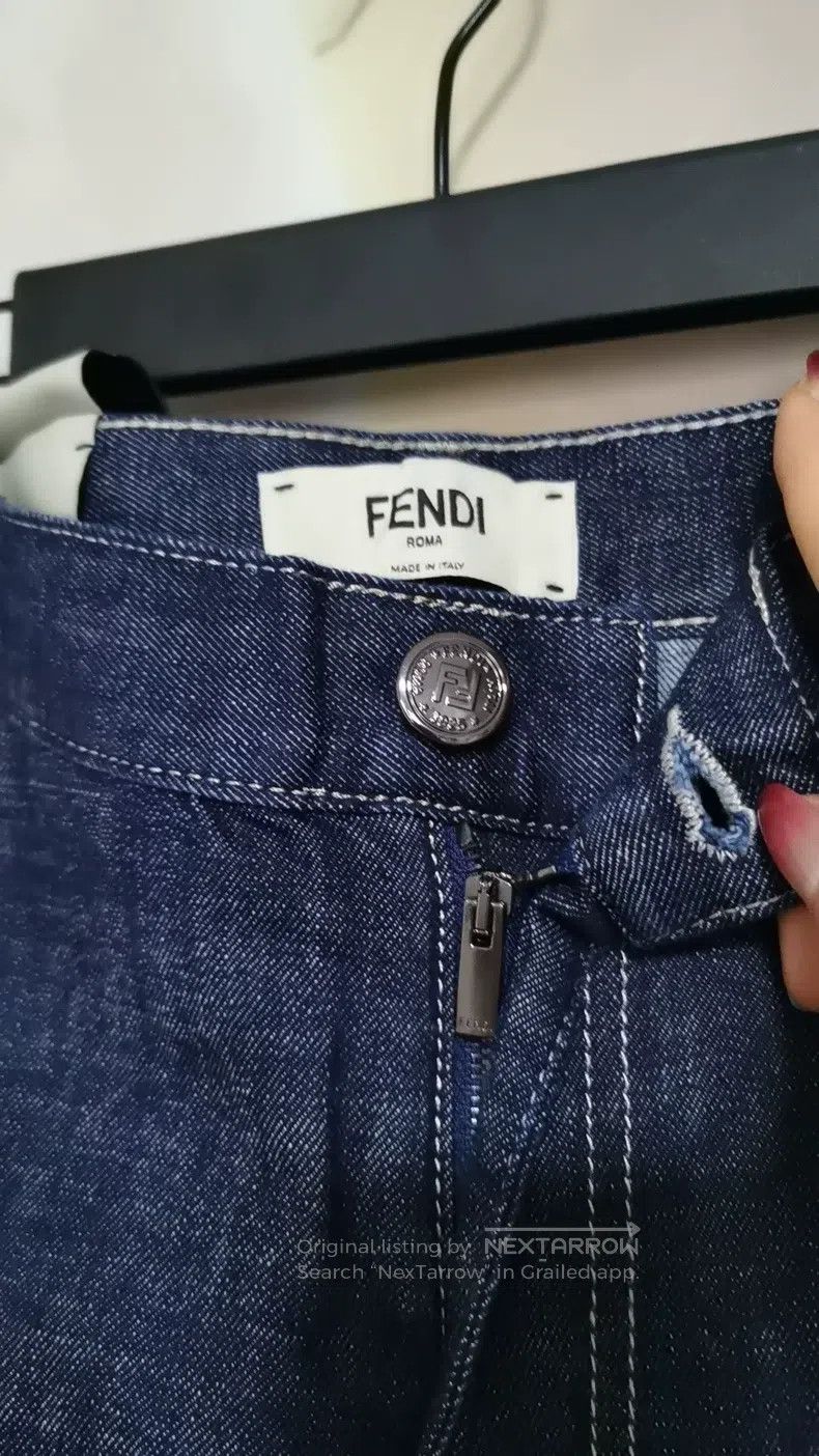 Fendi Fendi Side Full Print Logo Women's Jeans Size 26" / US 2 / IT 38 - 2 Thumbnail