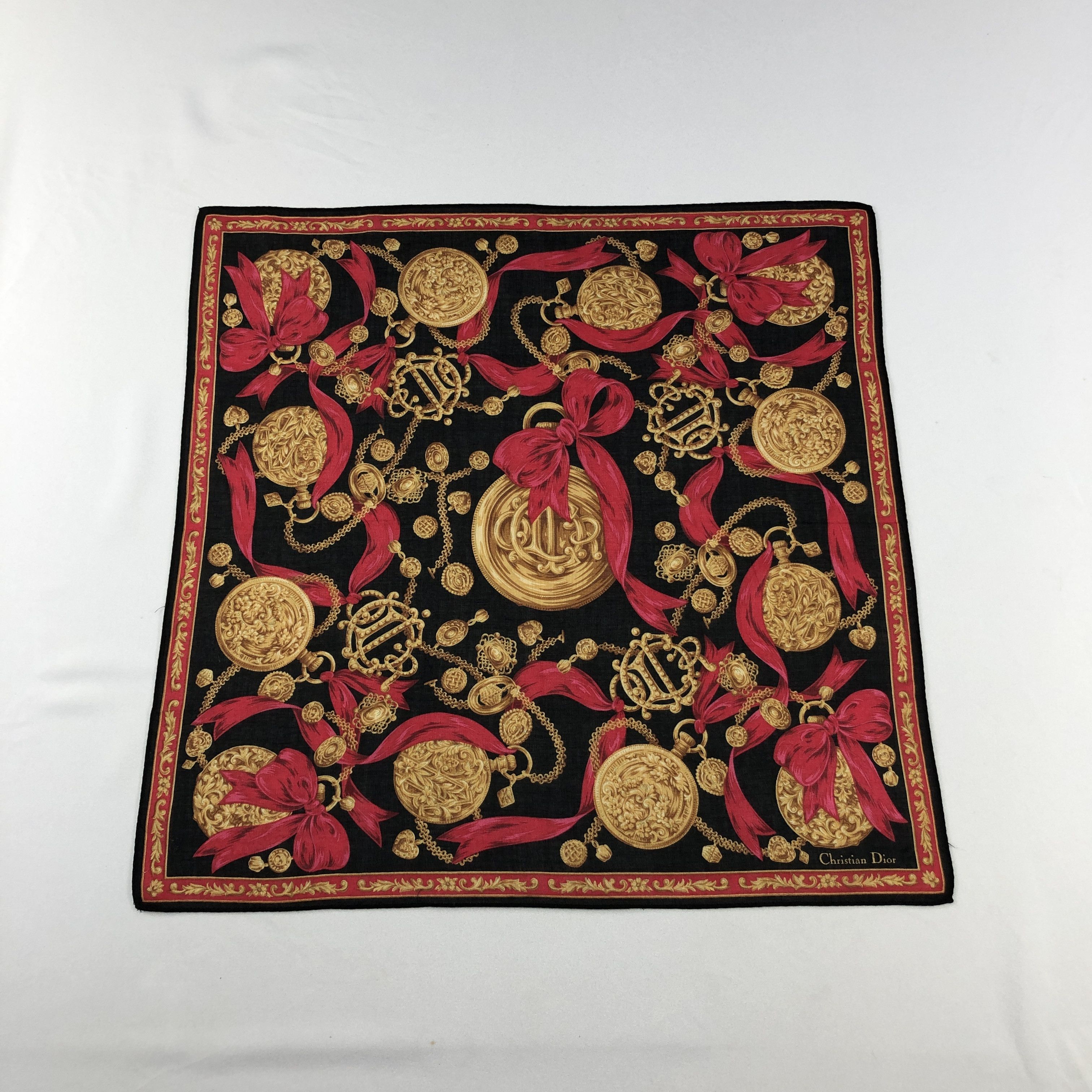 Christian Dior Monsieur Christian Dior Handkerchief Neckerchief Bandana H2922 Size ONE SIZE - 1 Thumbnail