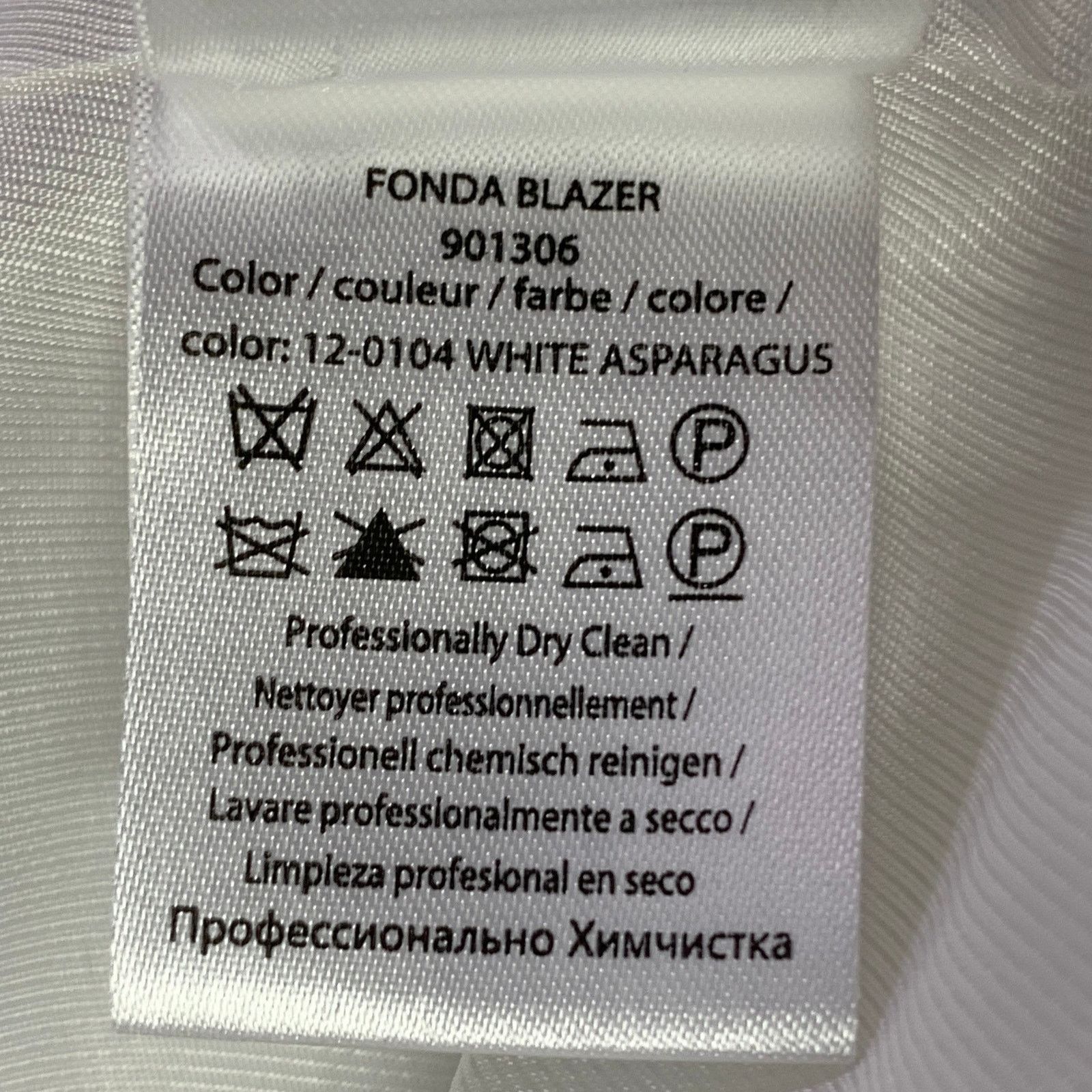 ROTATE White Polyester Wool Double Breasted Notch Lapel Jacket Size L / US 10 / IT 46 - 8 Thumbnail