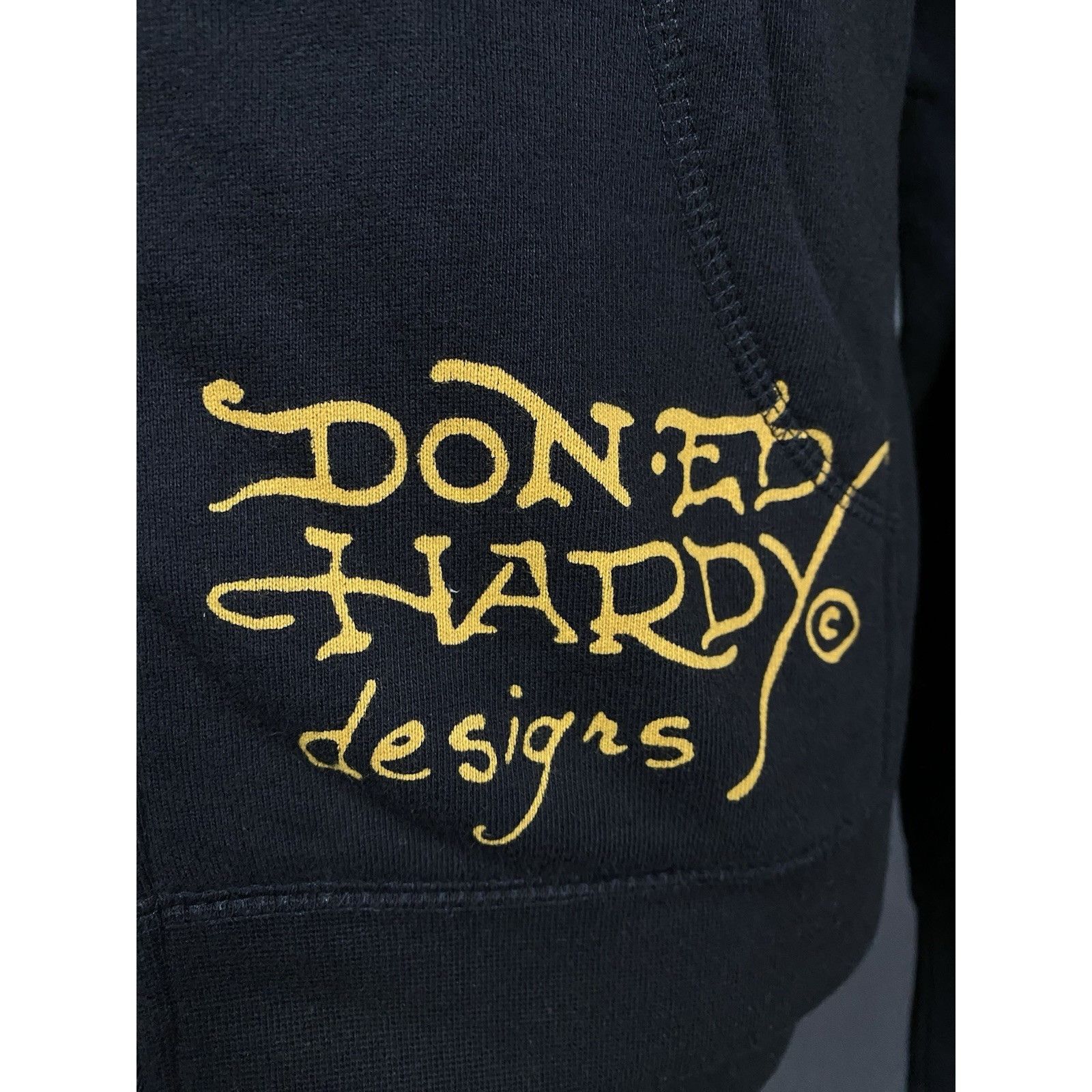 Ed Hardy MINT! Ed Hardy Big Logo Men's Black Full Zip Sweater Size M Size US M / EU 48-50 / 2 - 10 Thumbnail