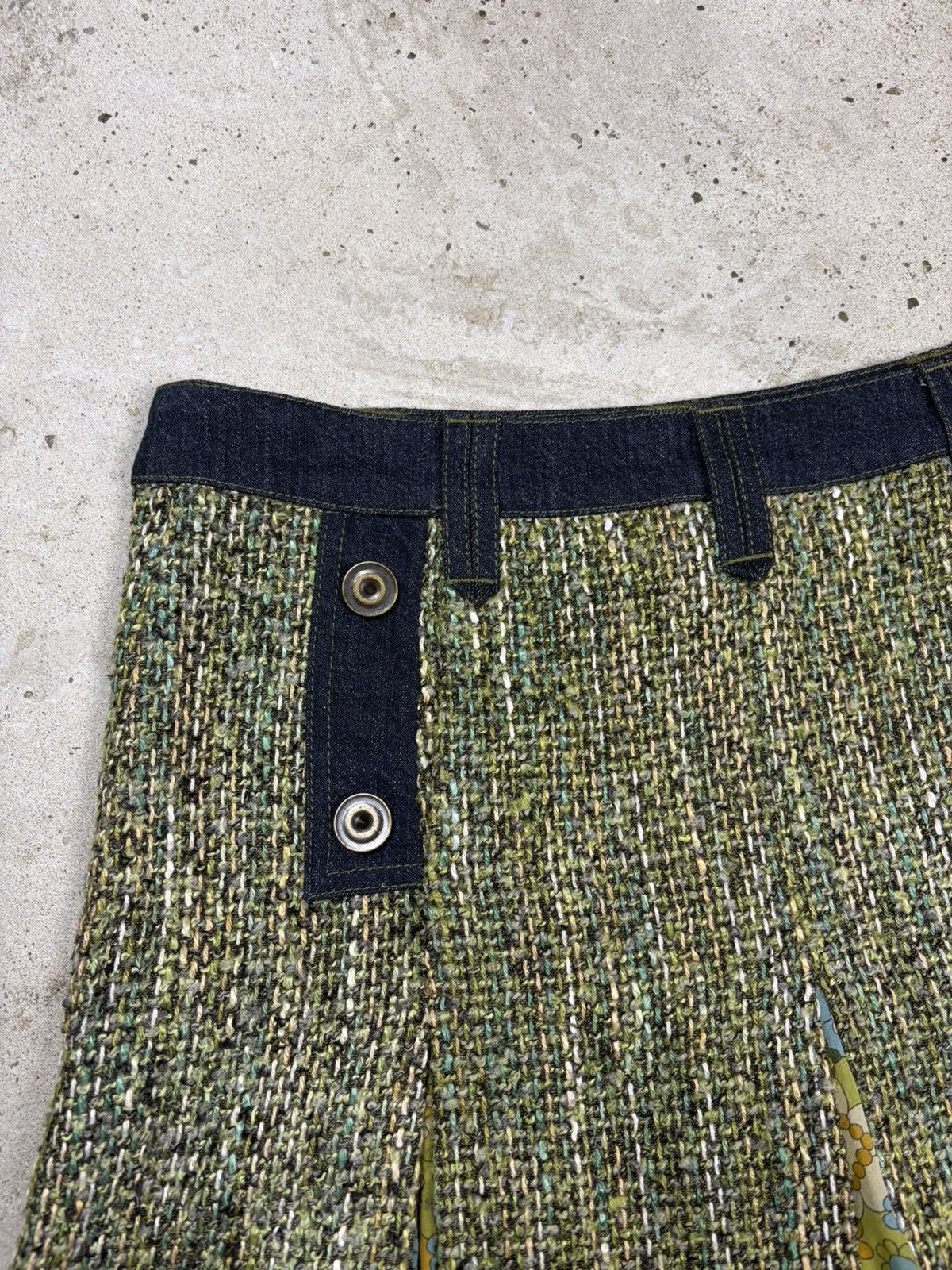 Dolce & Gabbana 2000s Dolce & Gabbana Knitted Mini Skirt Fringe Tweed Size 28" / US 6 / IT 42 - 6 Thumbnail