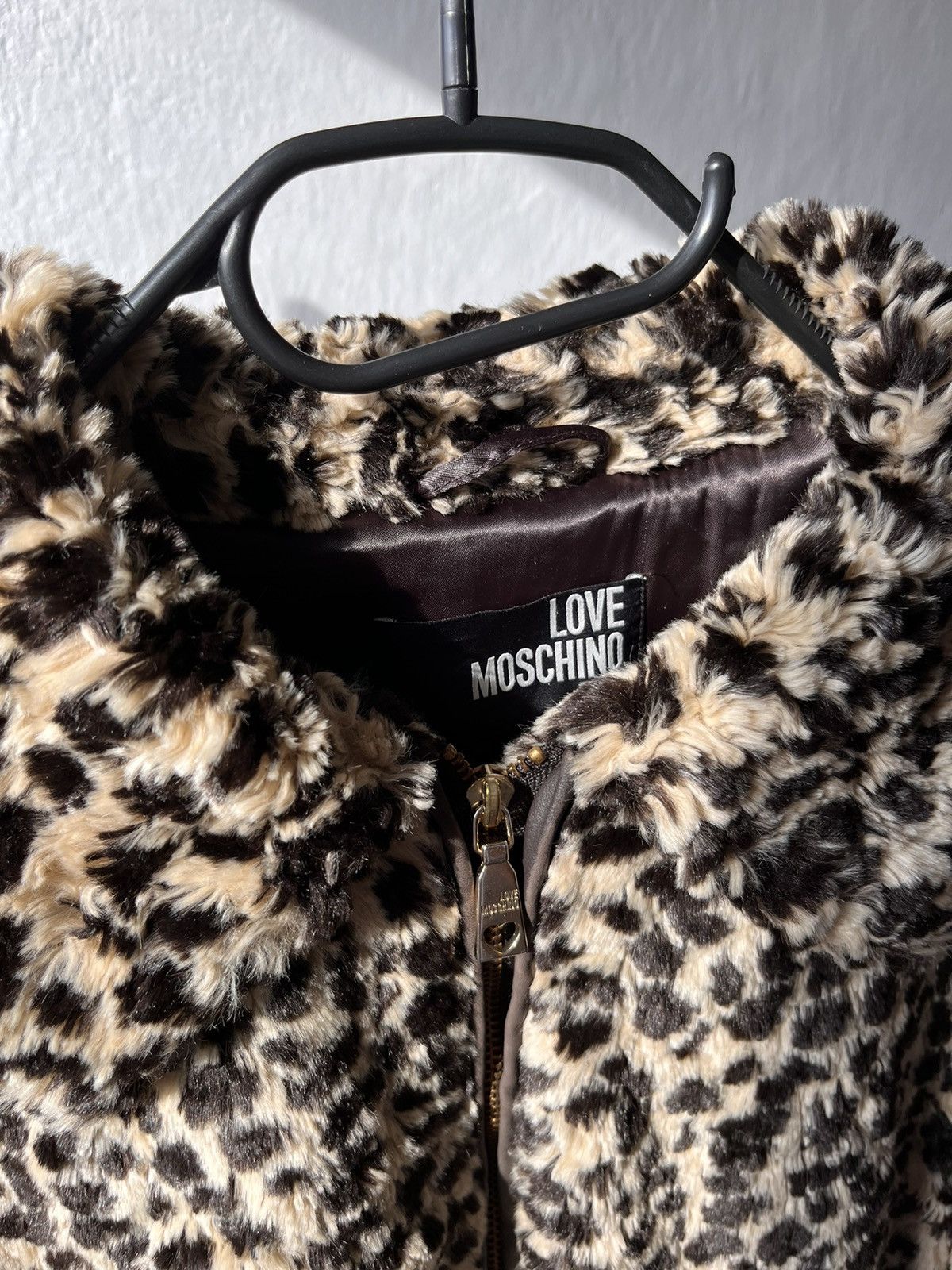Avant Garde Love Moschino Moschino Love Moschino Faux Fur Jacket Leopard Avant Garde Rich Money Grailed