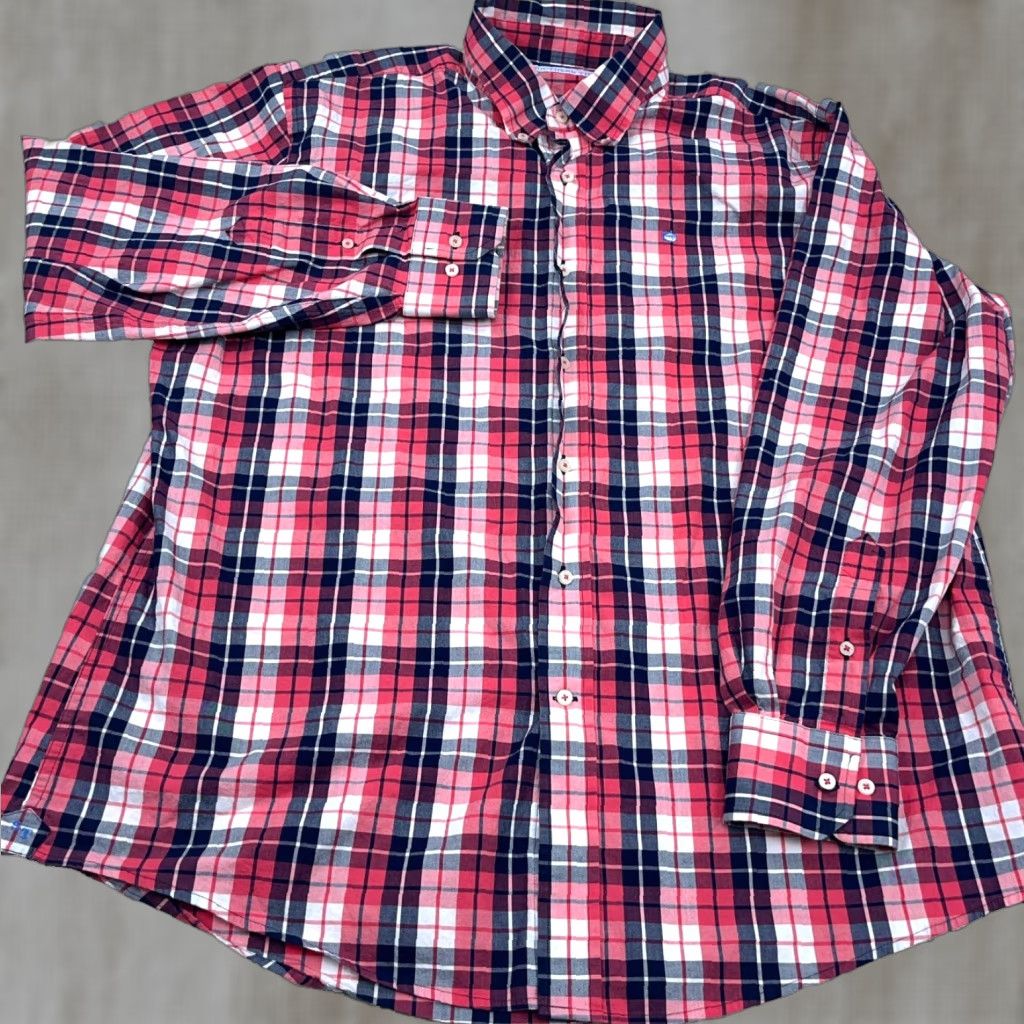 Southern Tide Southern Tide Shirt Men XL Pink Plaid Button-Up Fish Poplin Cotton Stretch Size US XL / EU 56 / 4 - 1 Thumbnail
