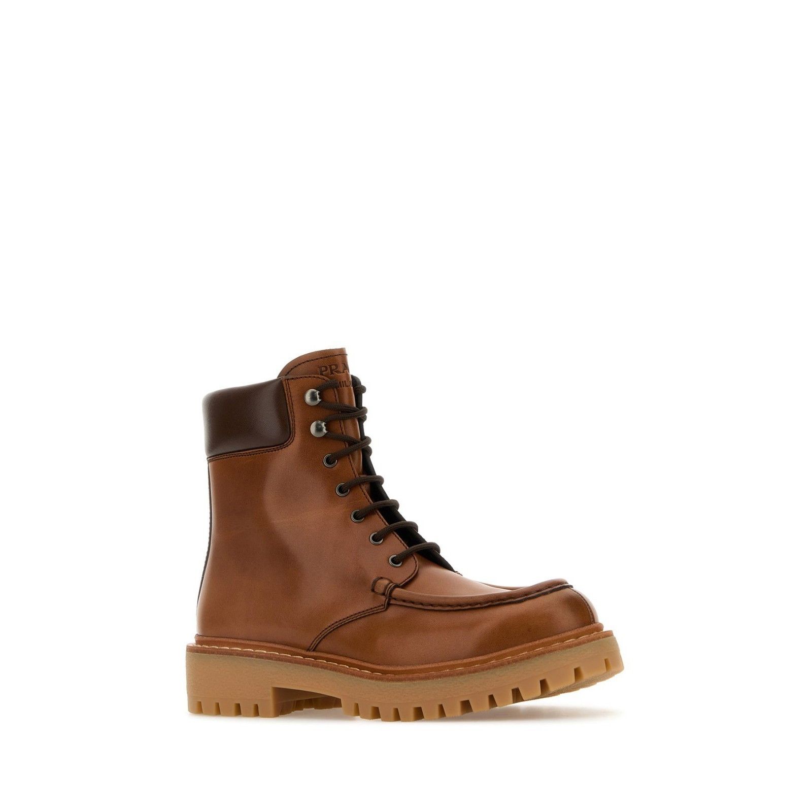 Prada PRADA Brown Smooth Leather Ankle Boots New And Authentic (Wo Size US 6 / IT 36 - 2 Thumbnail