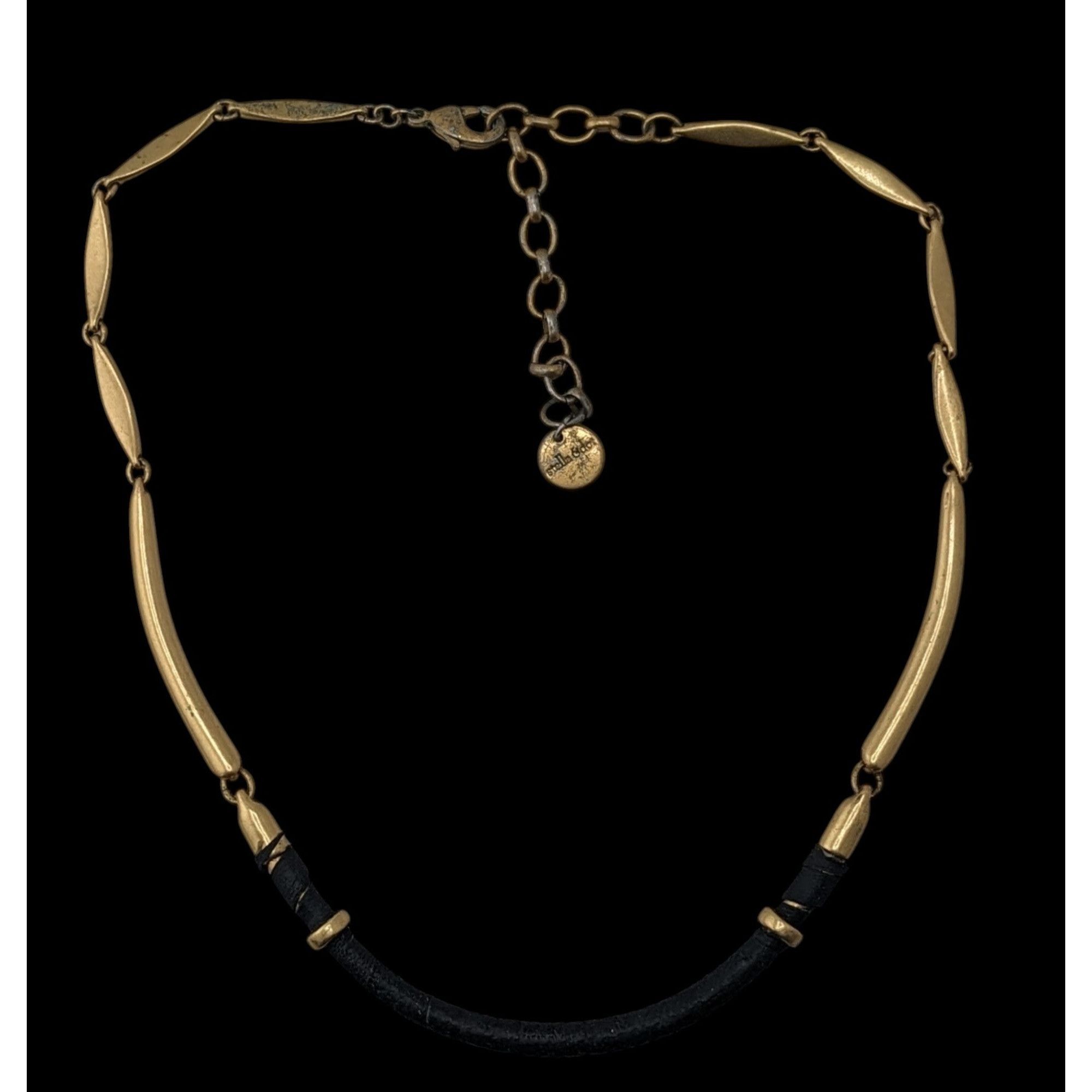 Other Stella & Dot Marcell Choker Collar Black And Gold Tone Neckl Size ONE SIZE - 2 Thumbnail