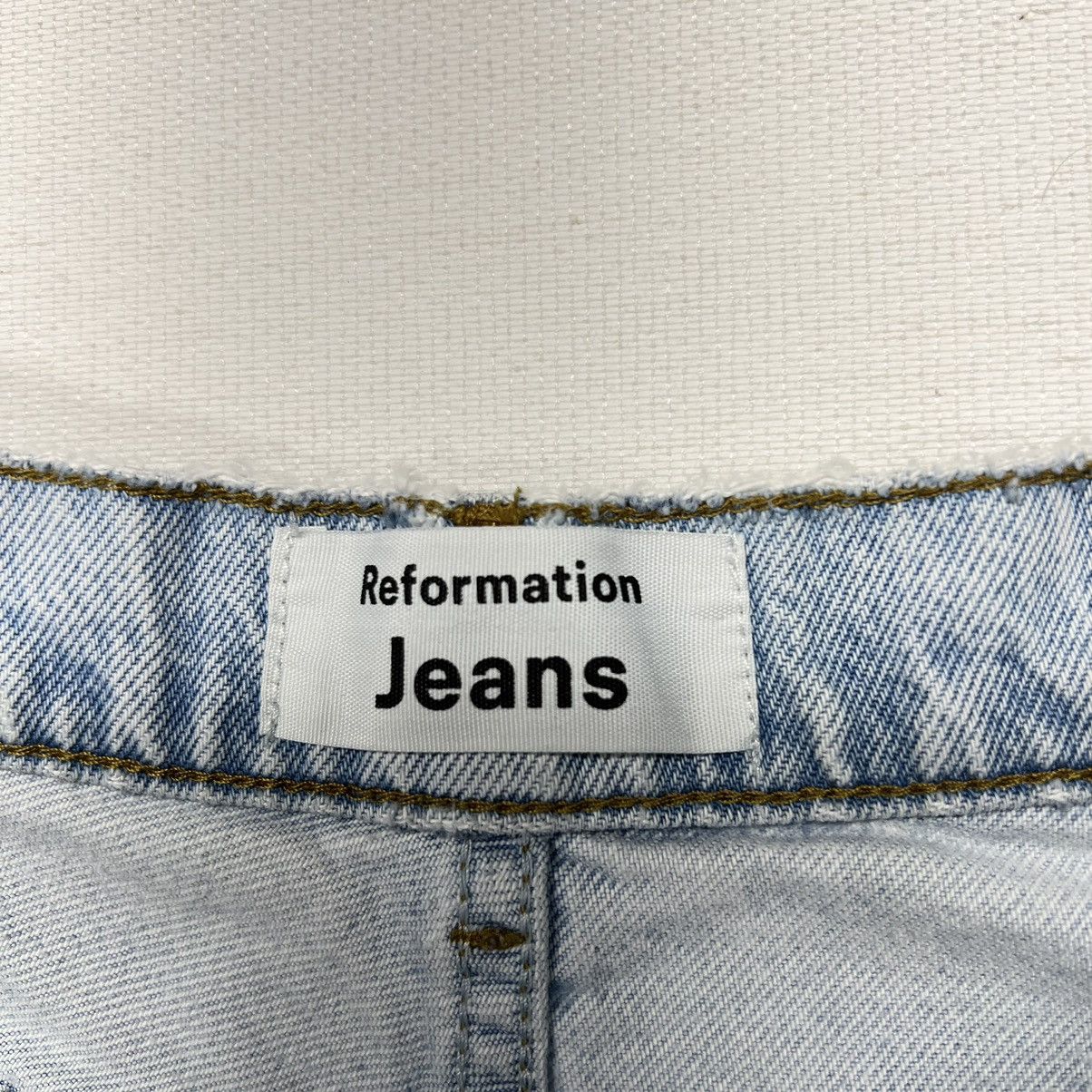 Reformation Reformation Jeans Blue Cynthia High Rise Relaxed Denim Rip Size 29" - 13 Thumbnail