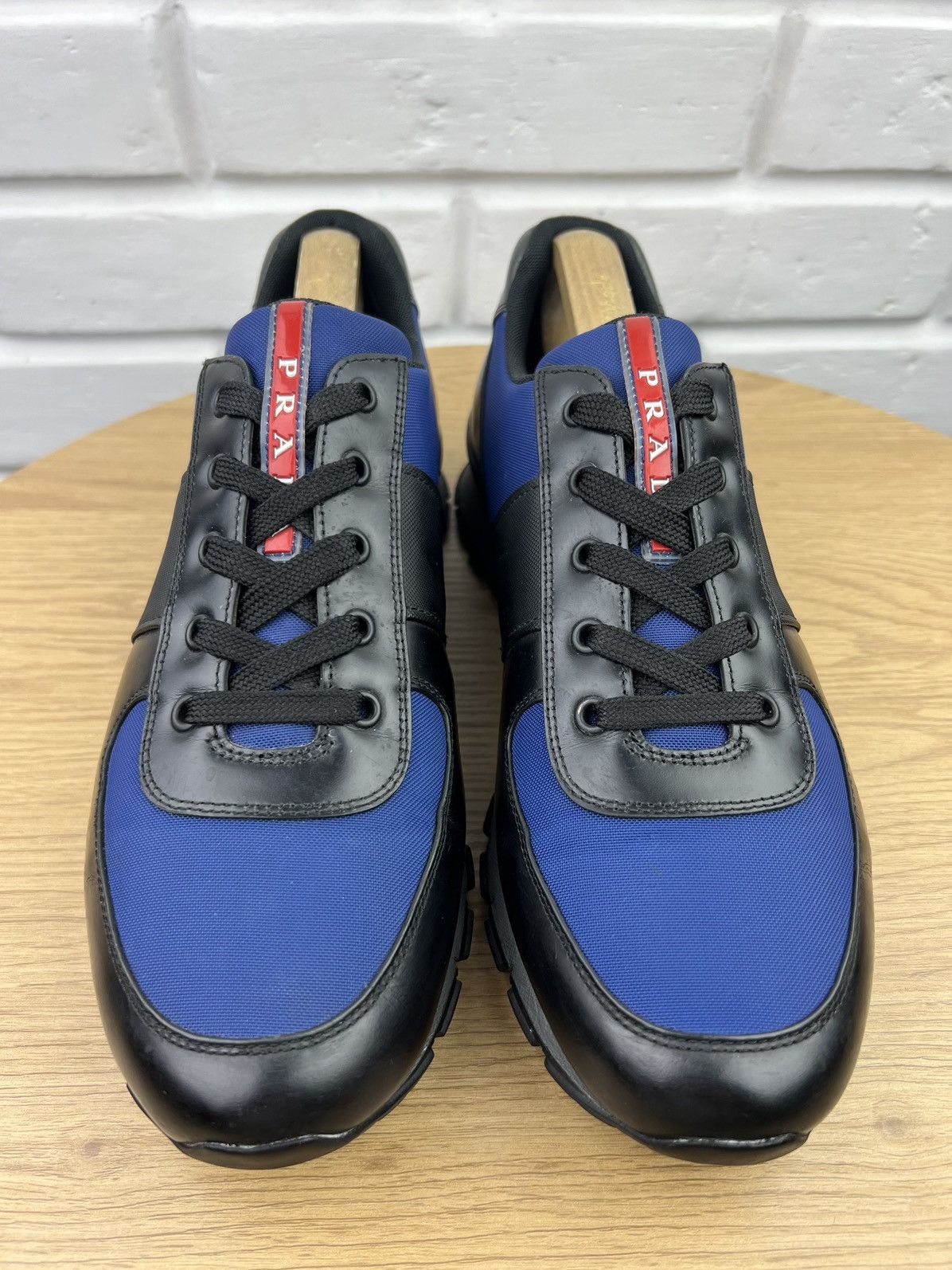 Prada PRADA Sneakers Low-Top Leather Nylon Shoes Red Tab Men’s Size US 11 / EU 44 - 5 Thumbnail
